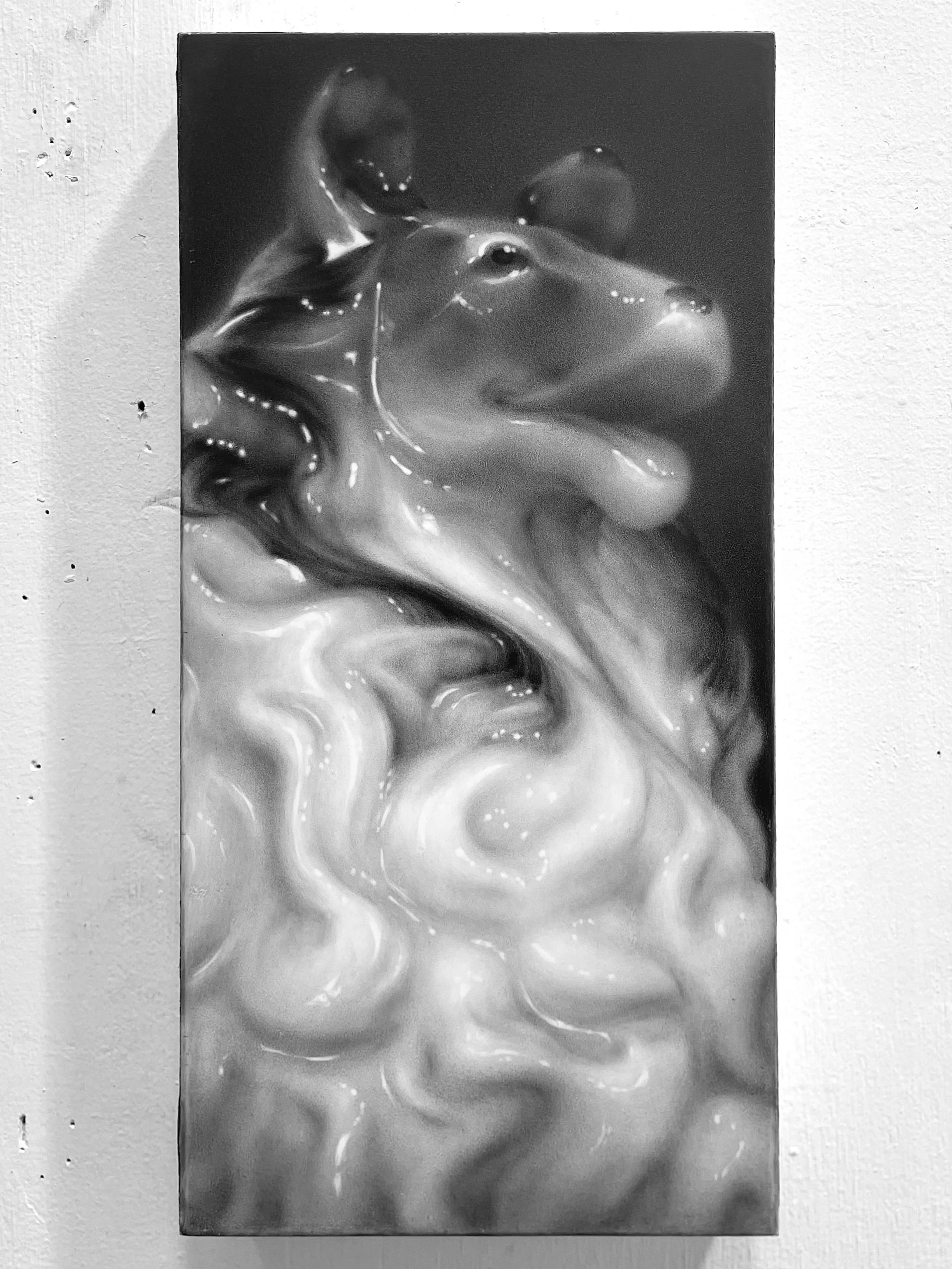   same as it ever was (I)   graphite on panel. 12x6. 2024 