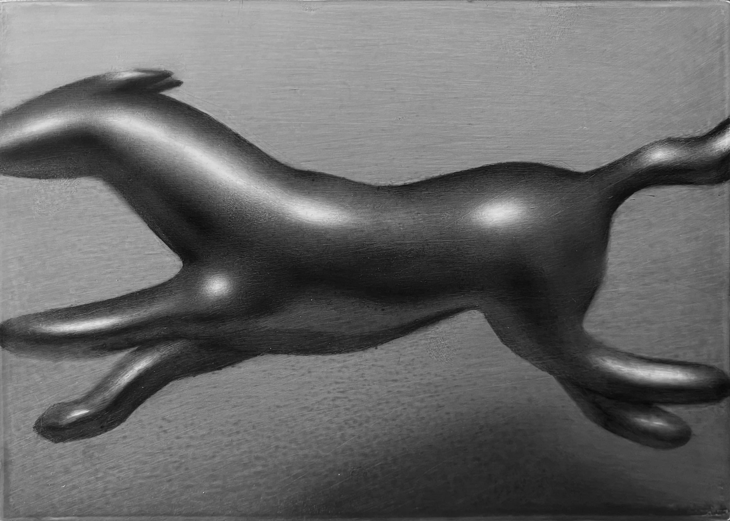   here/there   graphite on panel. 5x7. 2024 