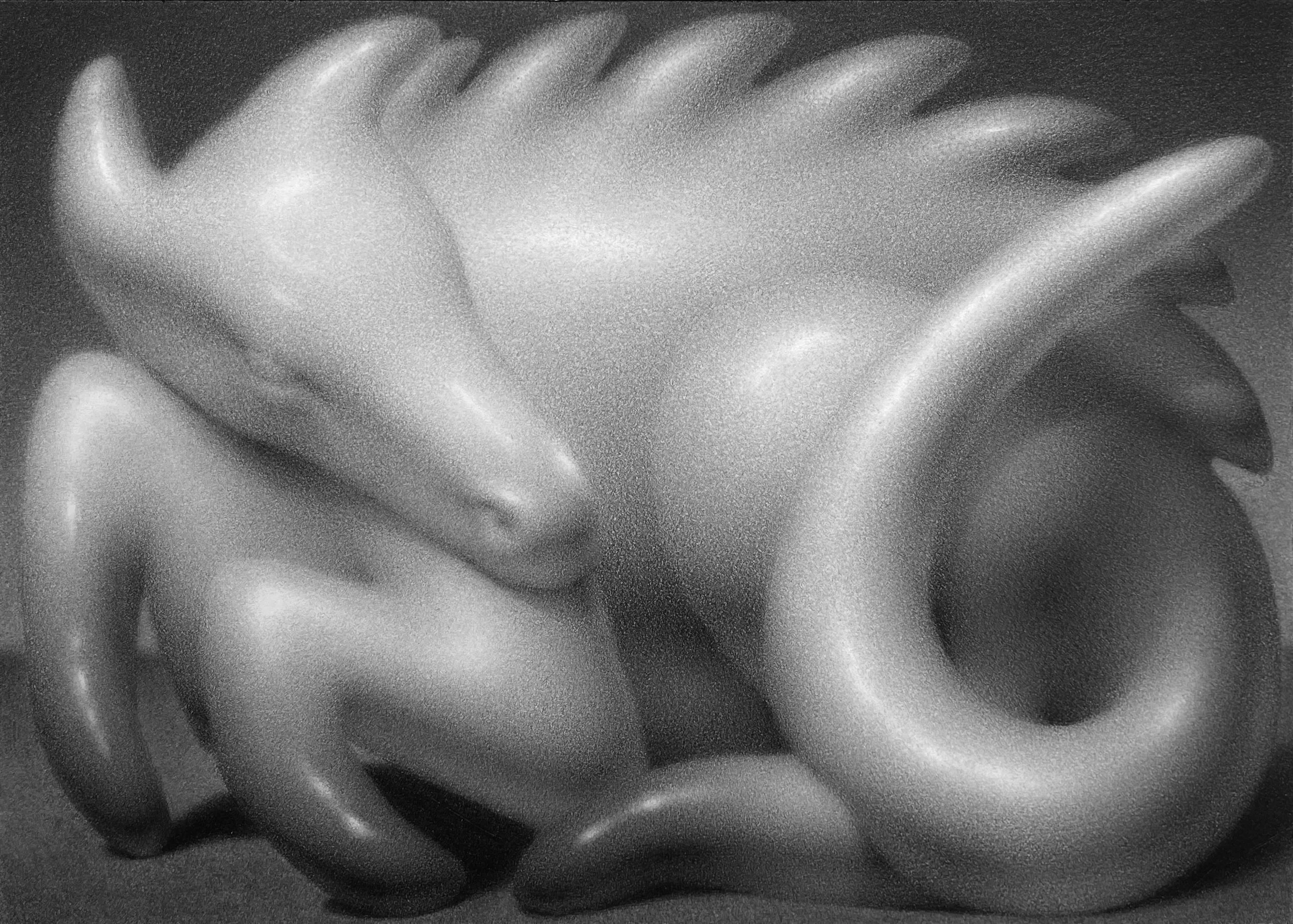   spike   graphite on paper. 5×7. 2025 