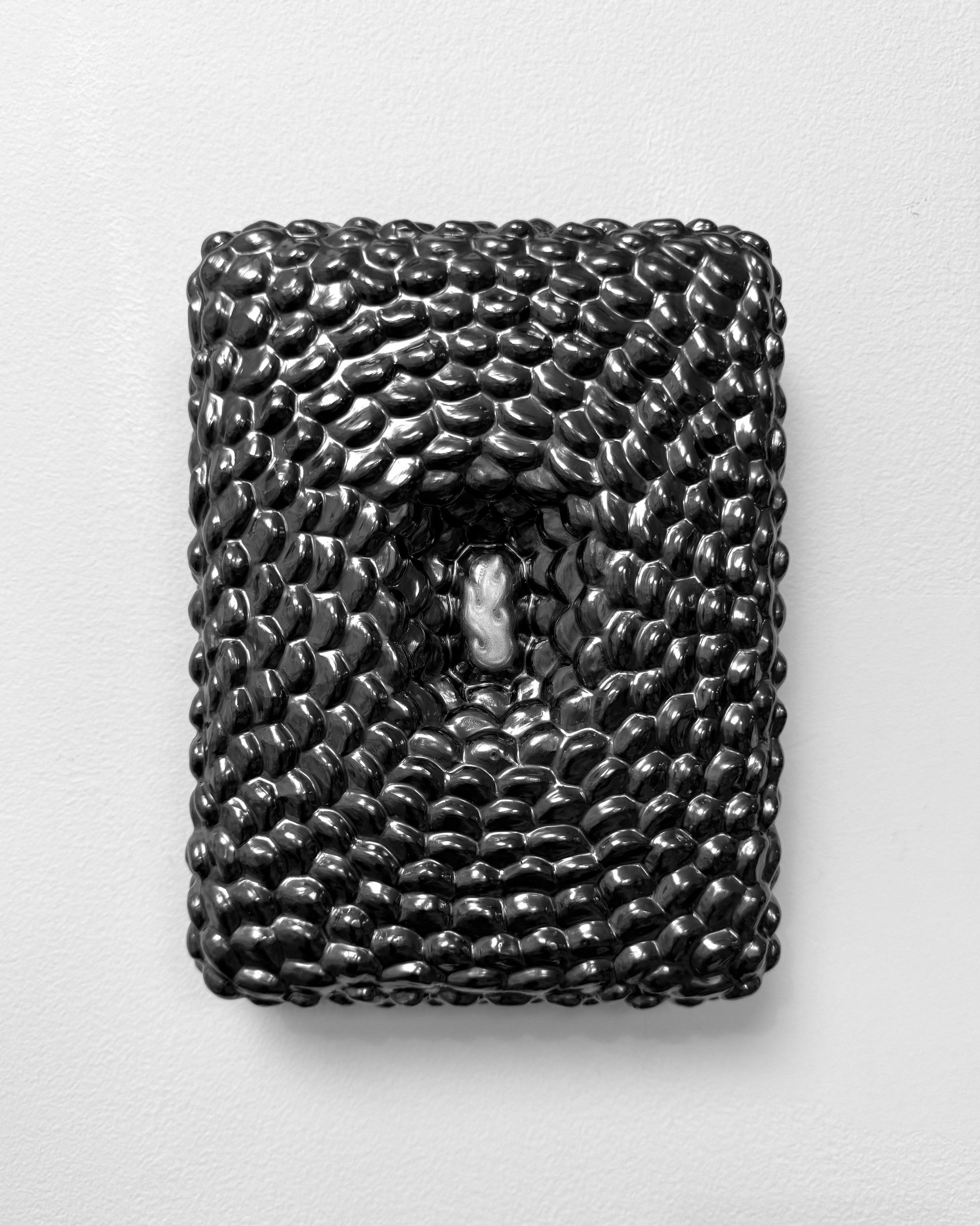   light in the woods -  view 1    graphite over clay. 8.75x6.75x2. 2026 