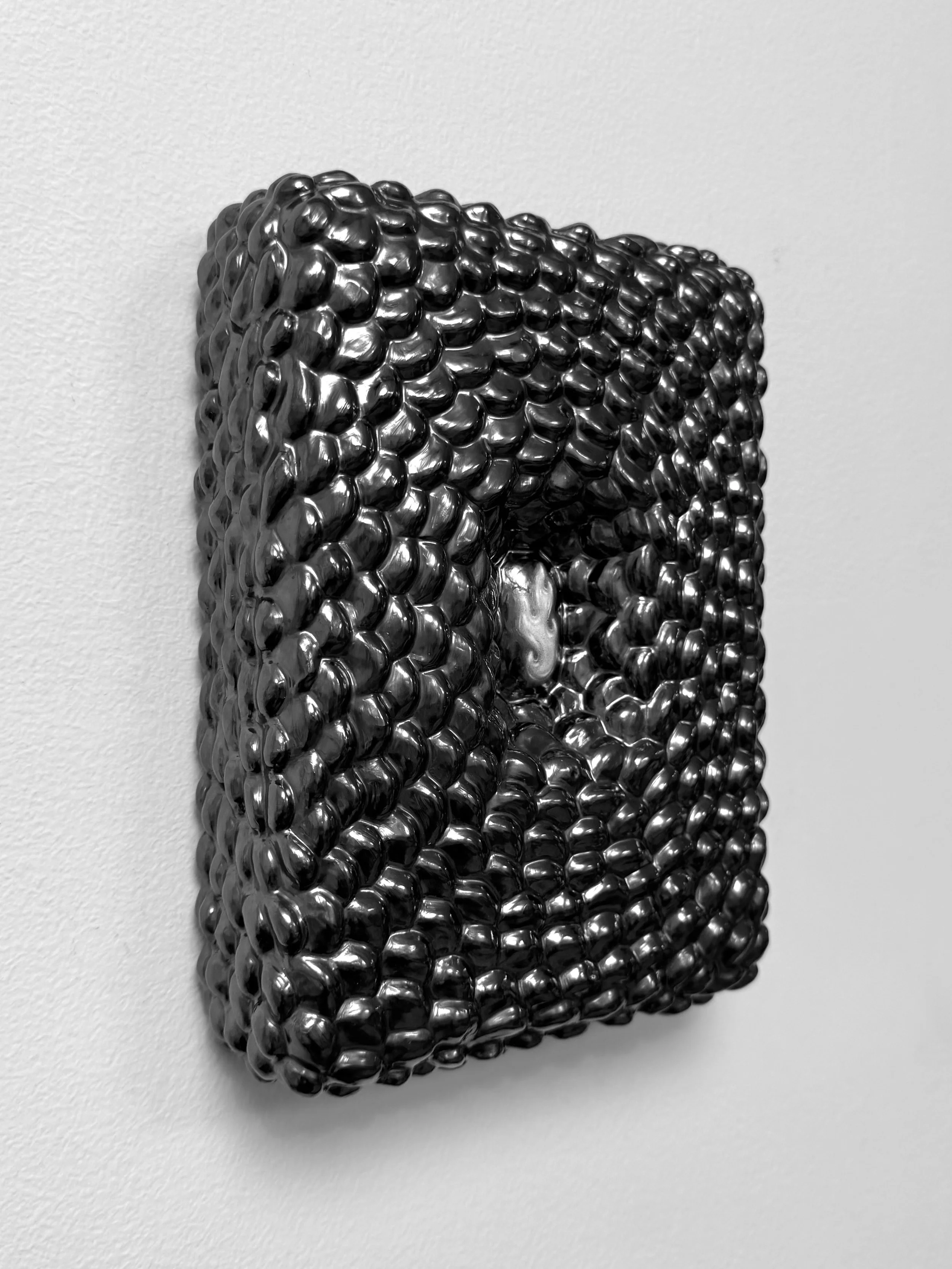   light in the woods -  view 2    graphite over clay. 8.75x6.75x2. 2026 