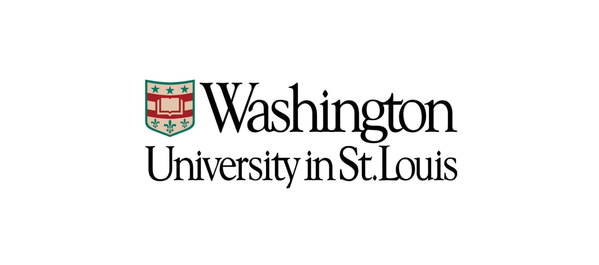 Logo of Washington University in St. Louis with a shield emblem and text.