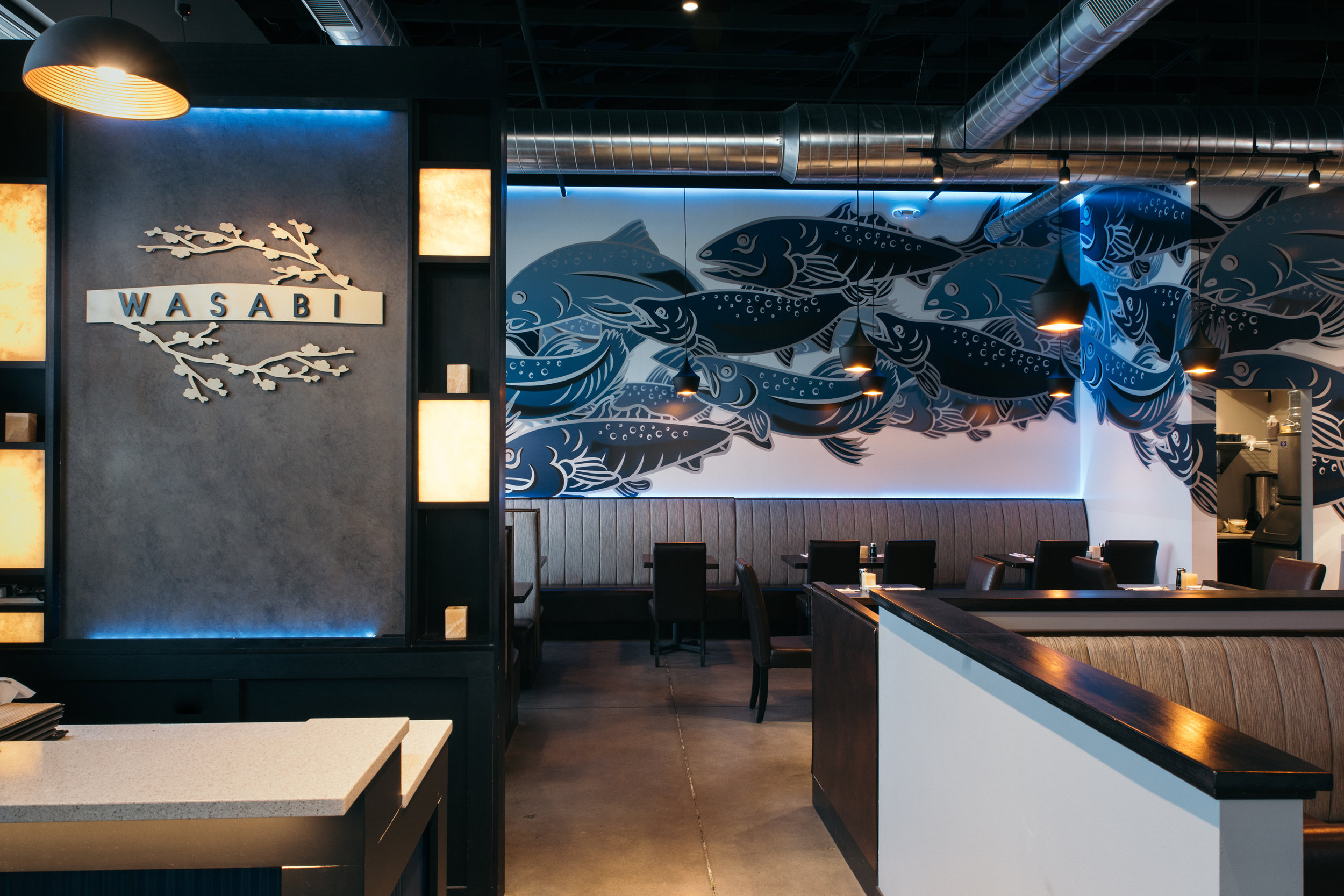 wasabi sushi wall graphic megan lynn creative graphic graphic design des moines iowa