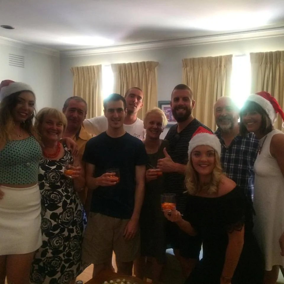 Christmas adoptive family.