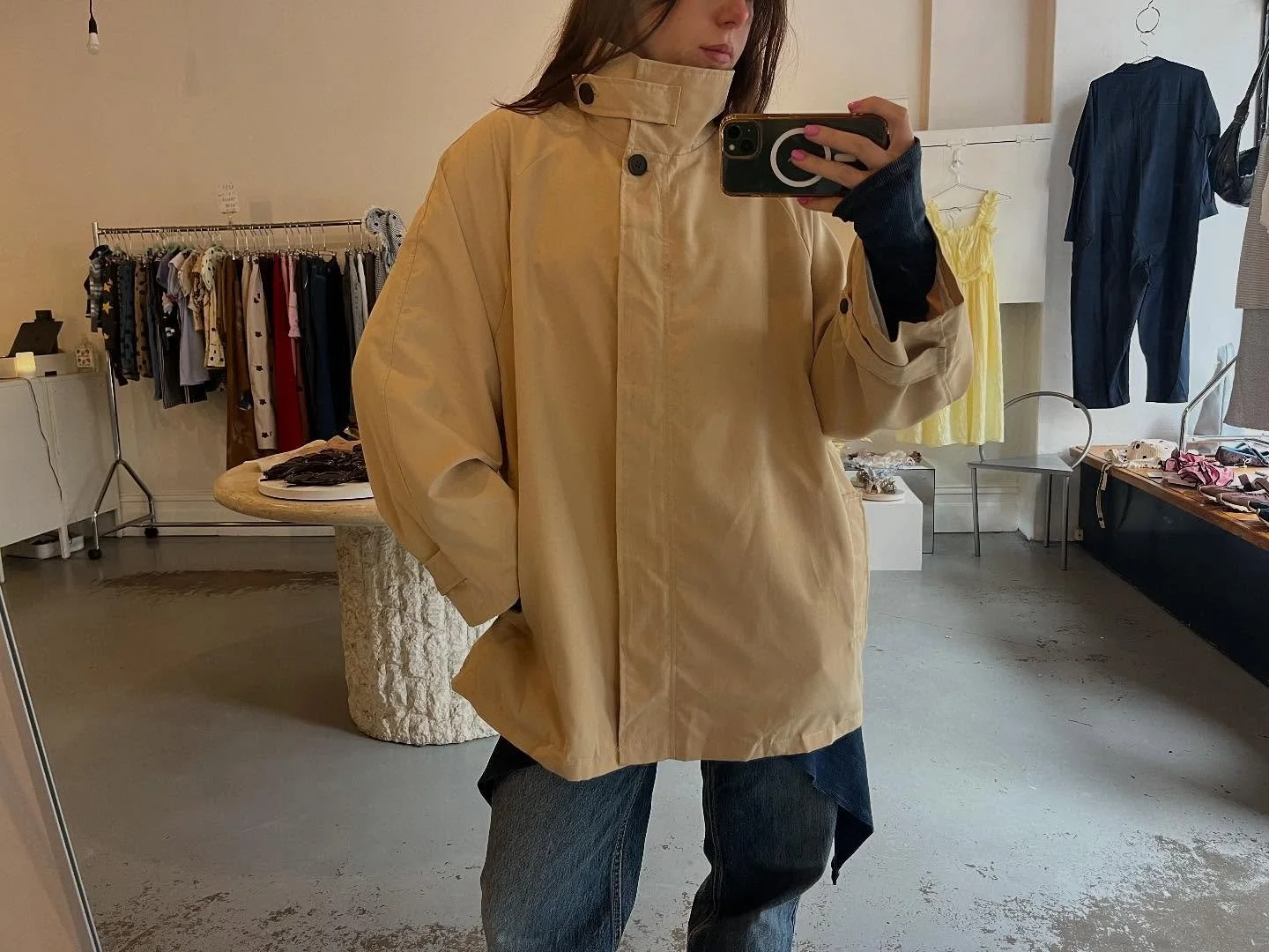 Today&rsquo;s weather proves that a jacket is still necessary for Melbourne spring☔️☔️☔️ Lucky we&rsquo;ve still got a few in stock :) Come and check them out xoxoxox