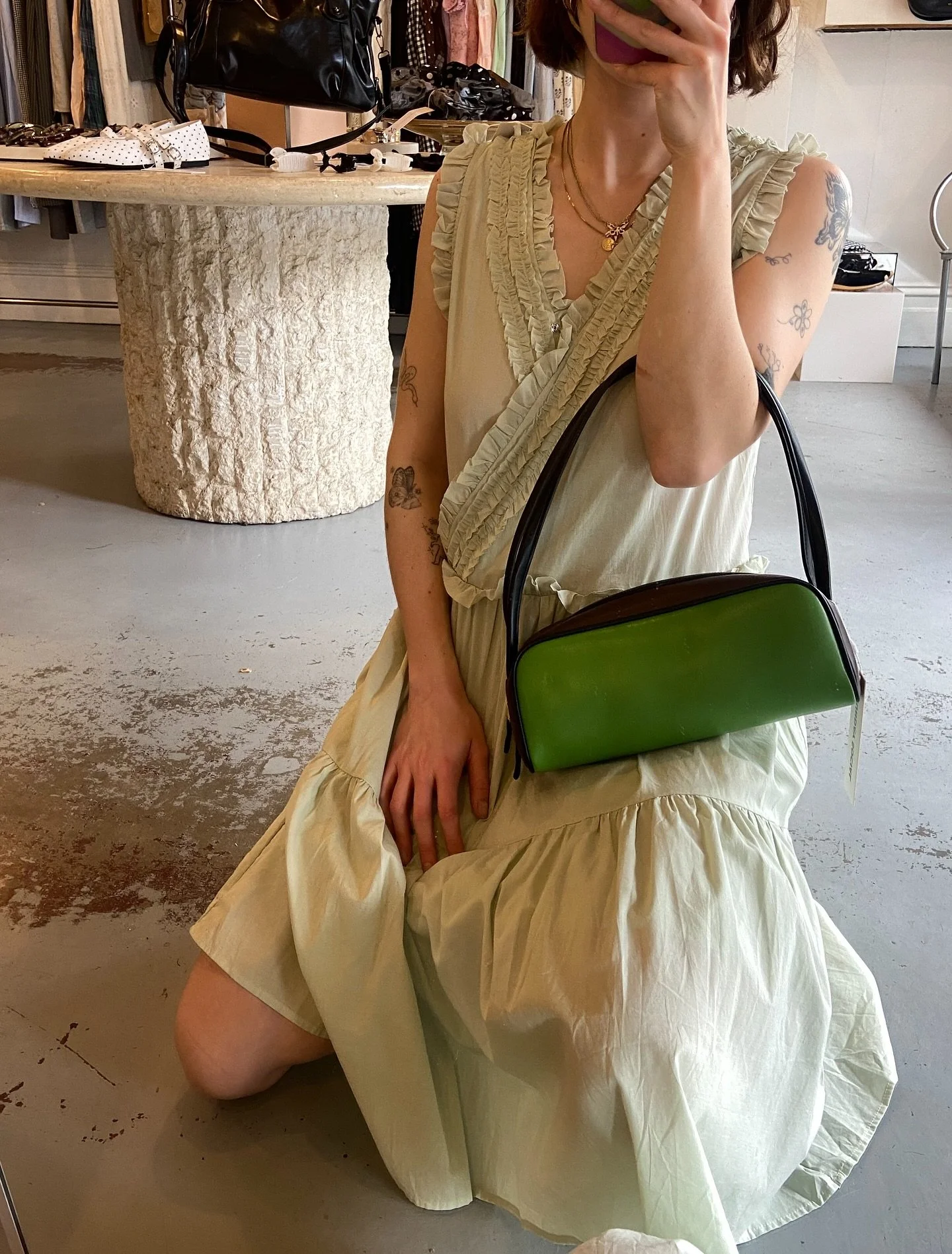 the perfect mint green picnic outfit 💚✅🍀☘️🌿🍃🌱

dress $89
bag $79