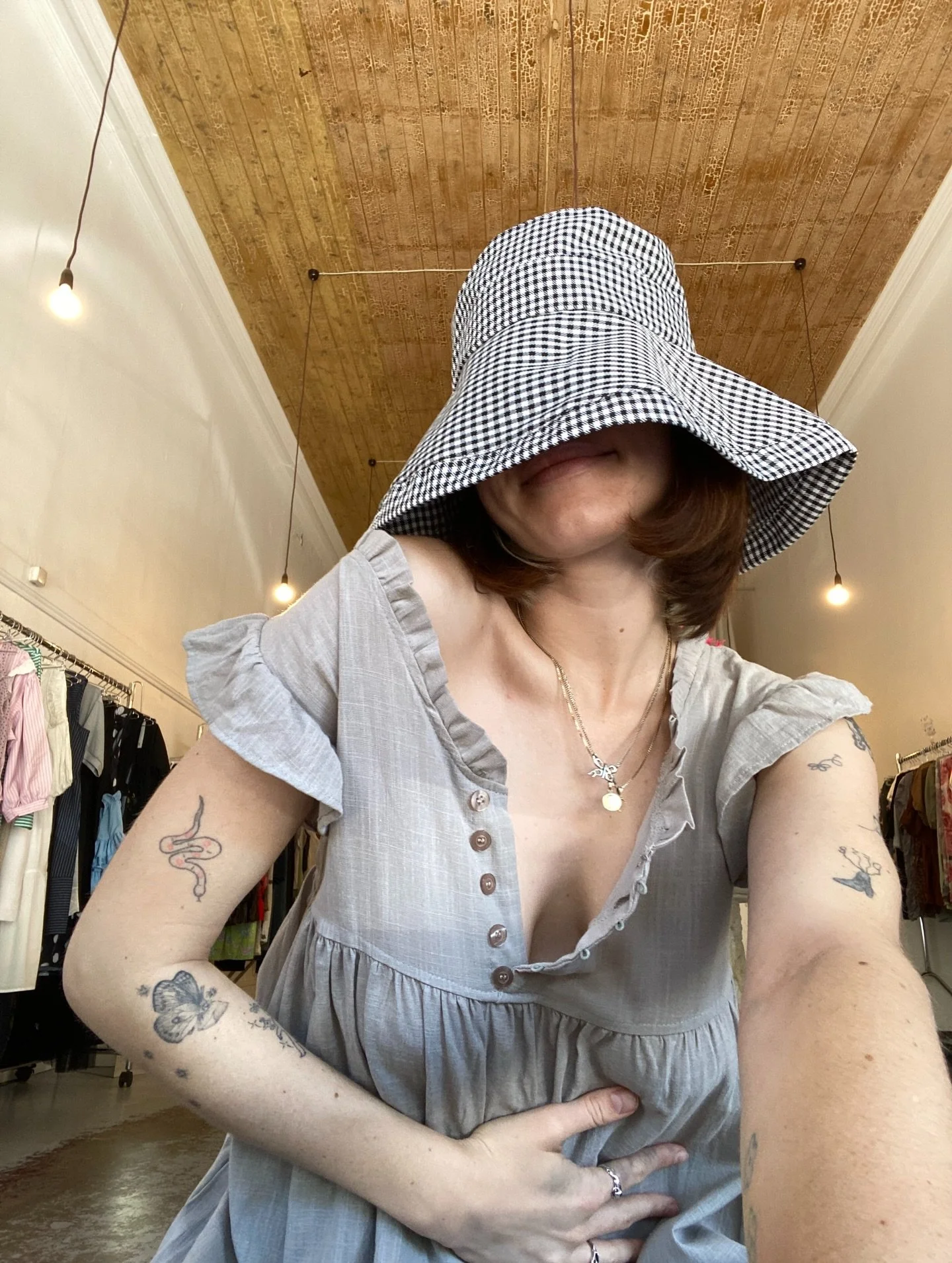 the perfect summer linen dress !

hat, dress &amp; bag all in store now!

DM for prices &amp; purchase 🐬🦋