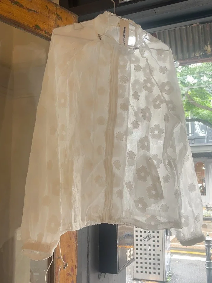 Cool new sheer floral jackets perfect for this muggy autumn weather☁️☁️☁️☁️☁️☁️