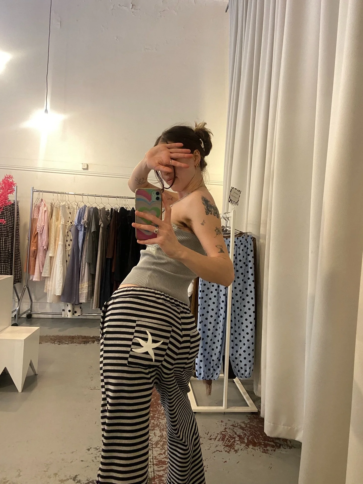 who said grey had to be gloomy! we&rsquo;re LOVING these trackies &amp; top/cardi set 🤩🌚🩶

all items in store now! cutest star-fish embroidery on these pants 🫶🌟

DM for prices &amp; purchase