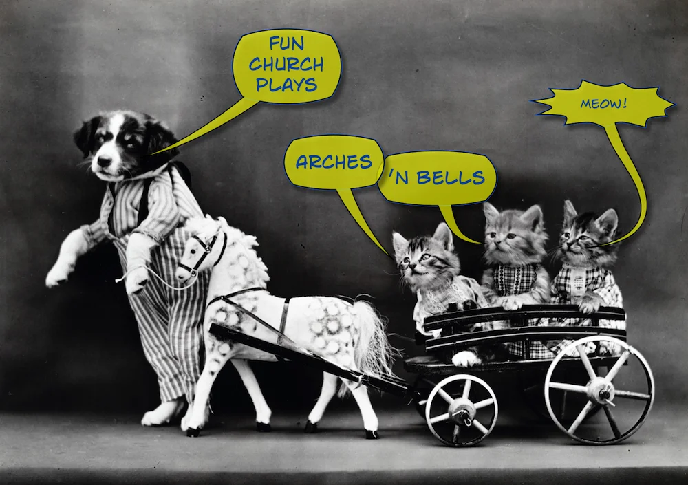 Fun Church Plays Lenten Worship Resources (Dog & Kittens cc0 image homepage image)