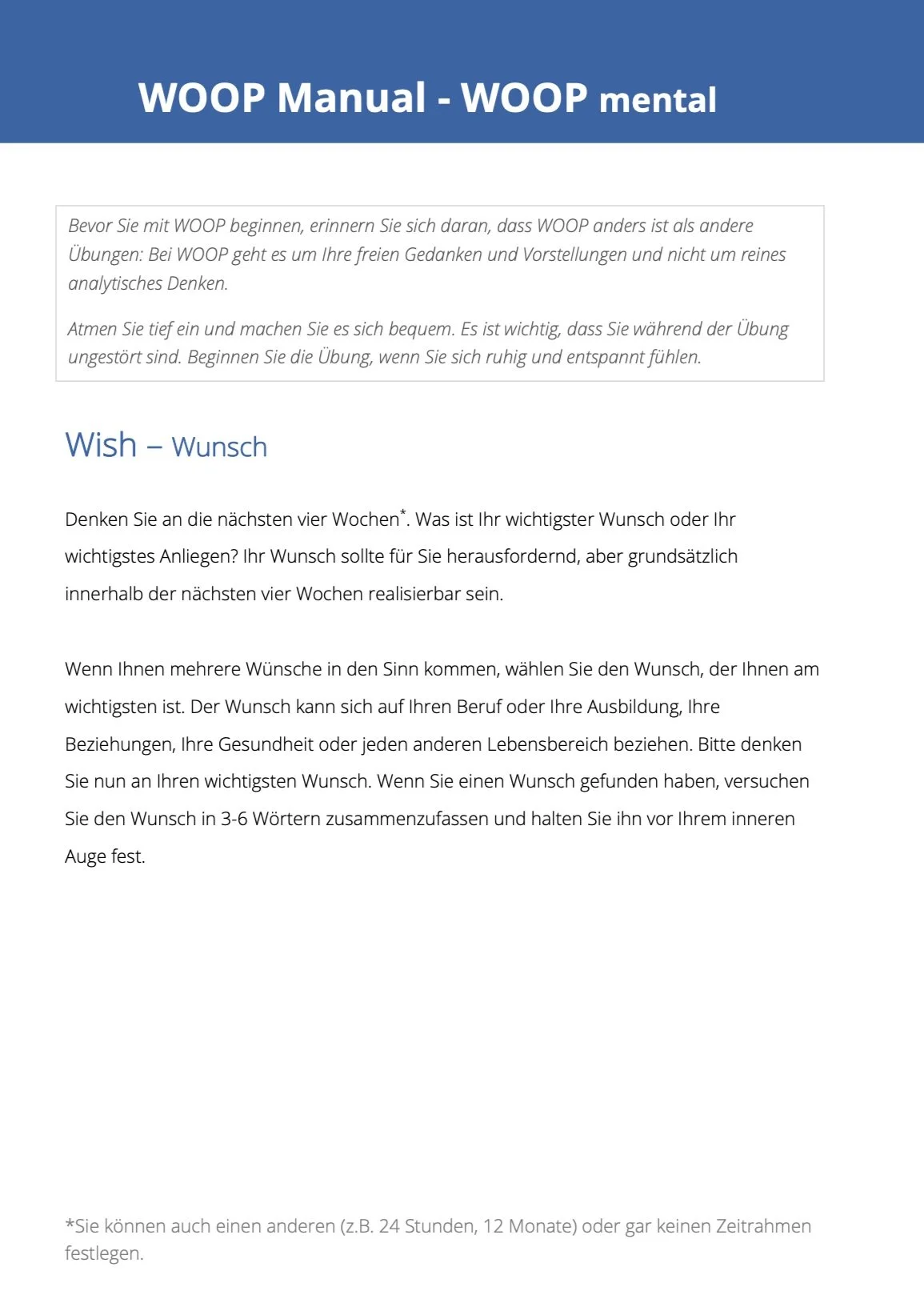 Wie geht WOOP? — WOOP my life