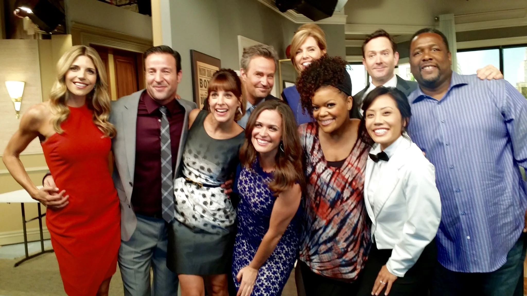 On set with the cast of THE ODD COUPLE as Olivia