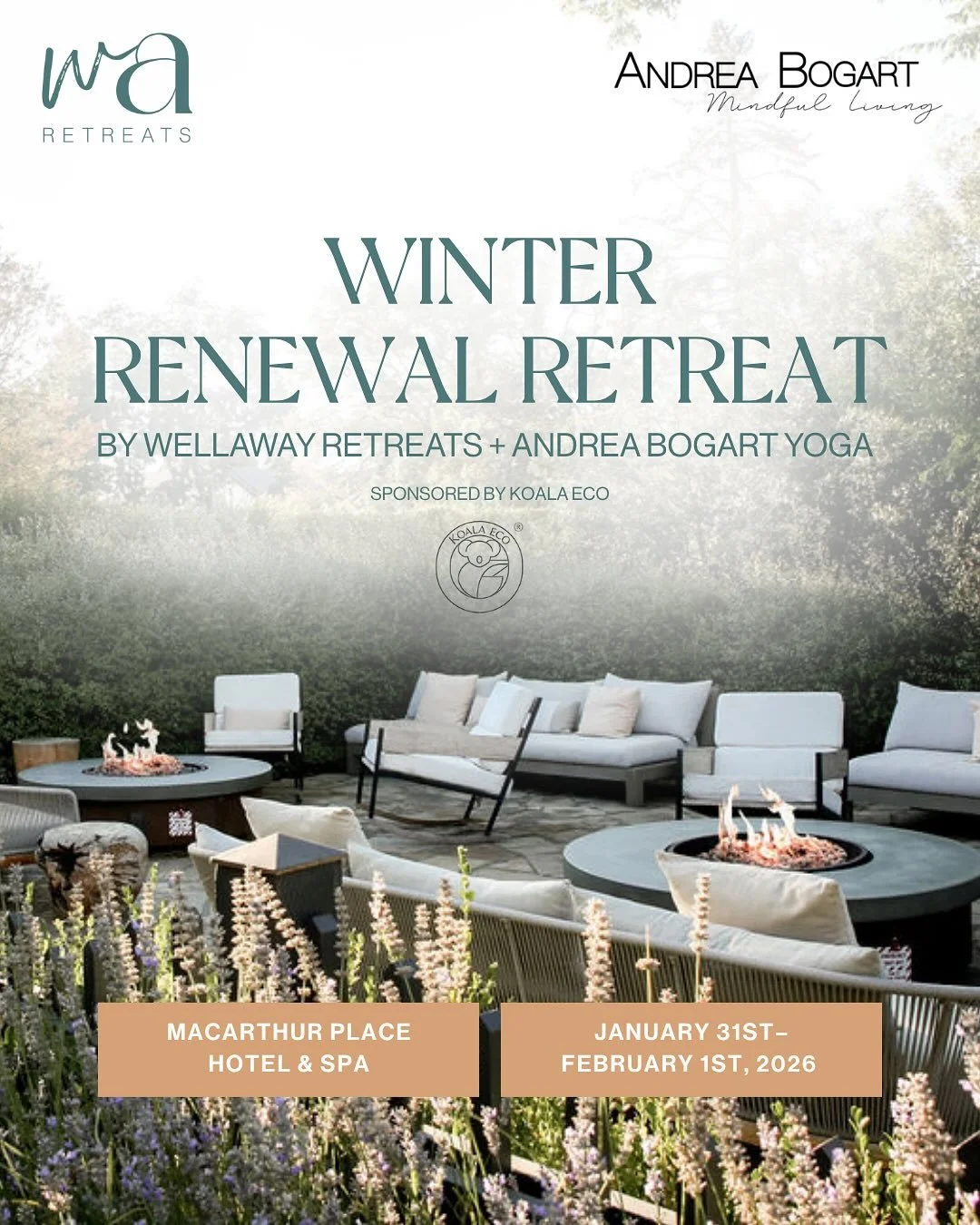 ✨After the holiday hustle and bustle, you&rsquo;re going to want this. ✨

📅 Sunday, Feb 1, 2026 (optional arrival Jan 31)
📍 MacArthur Place Hotel &amp; Spa, Sonoma
🎟️ Retreat: $399
🌙 Overnight Add-On: $275 + 25% off rooms

Sponsored by&nbsp;@Koal