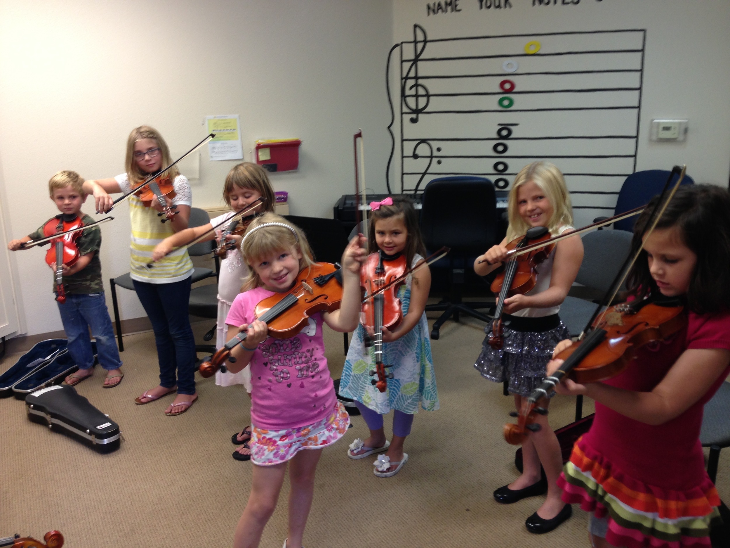 Everyone gets to try a violin on Violin Day