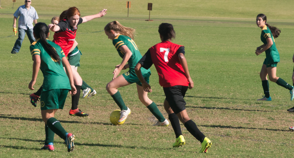 Millie Bates in action for the 17 girls