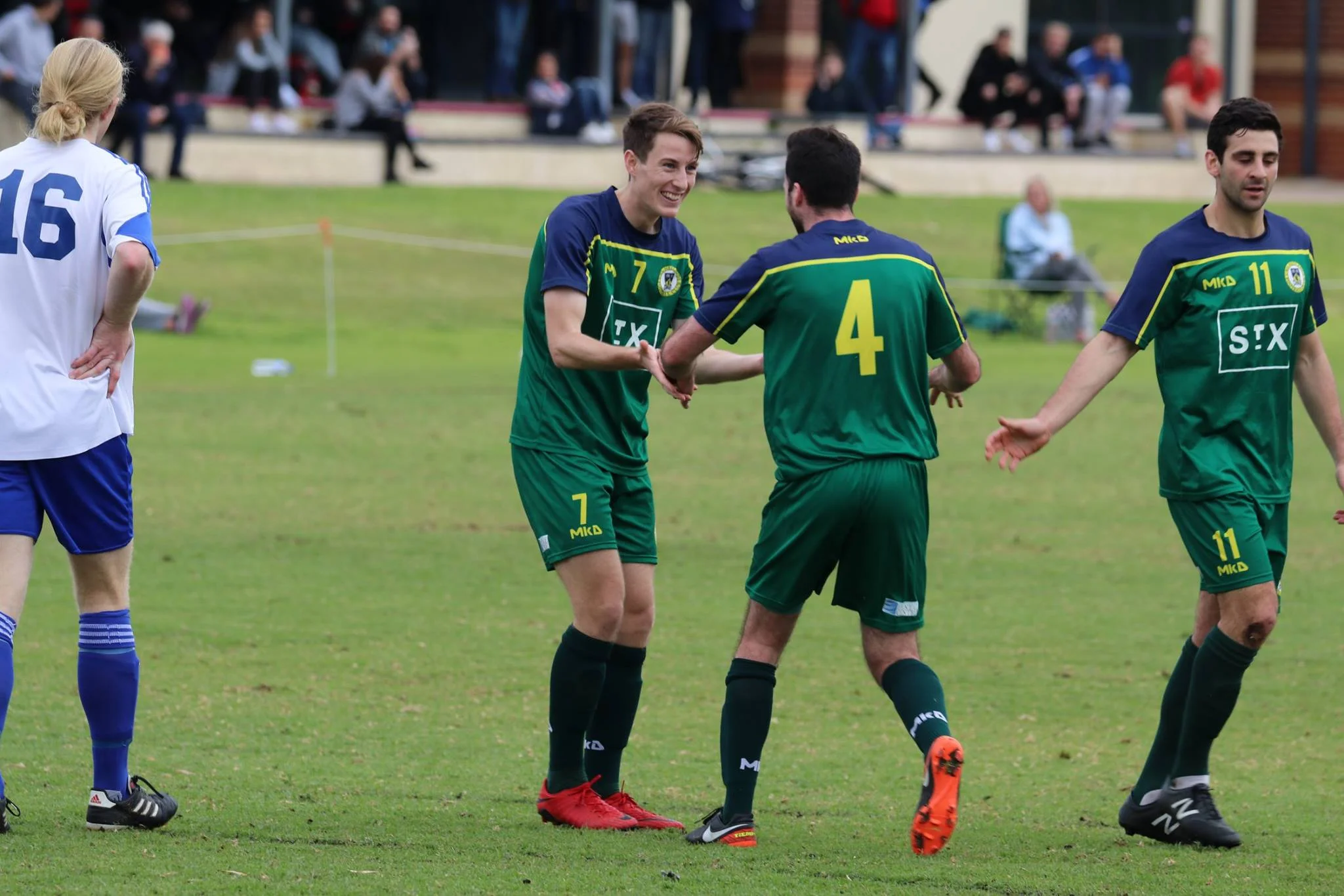 CONWAY AND CARRELLO CELEBRATE THE EQUALISER - CREDIT: GABRIELE MALUGA