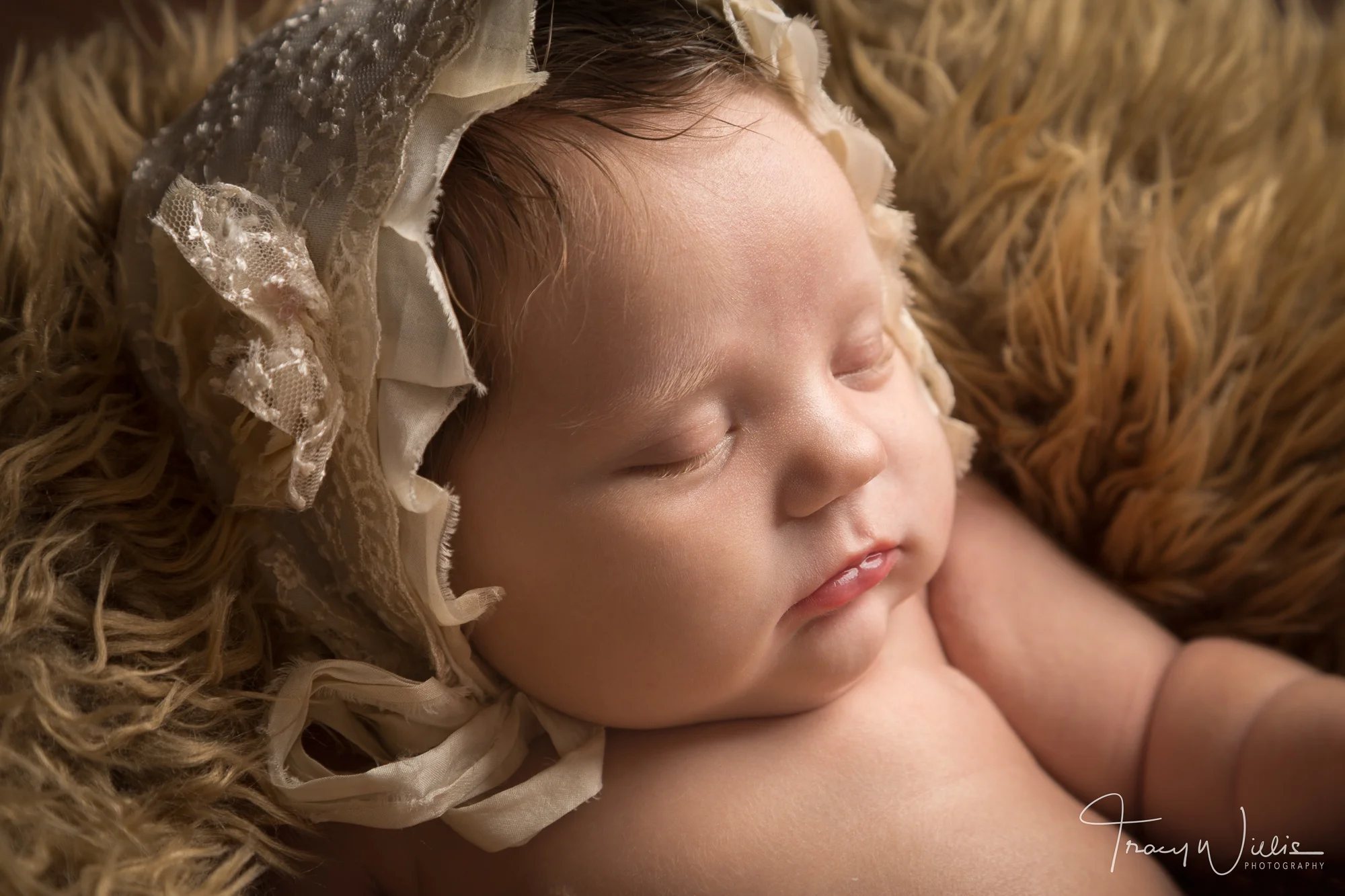 Baby in bonnet