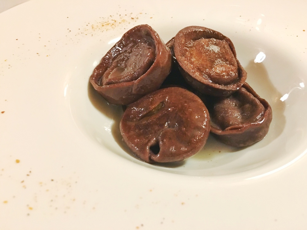  Cocoa ravioli stuffed with duck. One of the many creative dishes we had the pleasure of tasting at the hotel. How do one say no to all of that?&nbsp;&nbsp; 