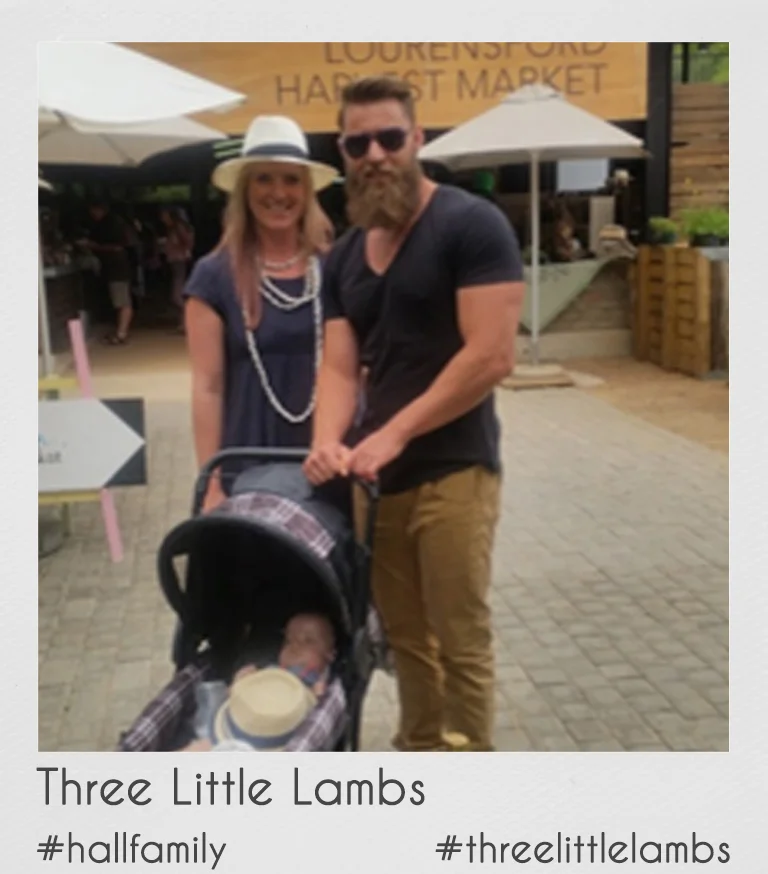John, Nicolette and Emma Hall is a true “plaas-yuppie” family, living the best of both the farm and city life. John, the bearded chef, and family man, is married to super foodie Nicolette who is researcher by day with a Phd degree in nutrition. Their little lamb Emma, adventurous eater herself, has been to more food markets and festivals than your average food fanatic! These three little lambs will give you a sneak peak into their kitchen where the magic happens and will also be sniffing out the best lamb dishes the SA food market scene has to offer
