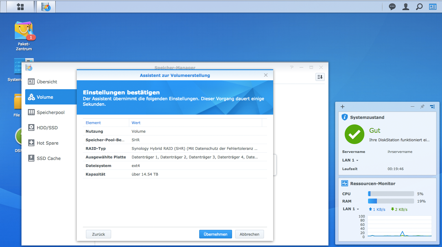 Please confirm the settings!