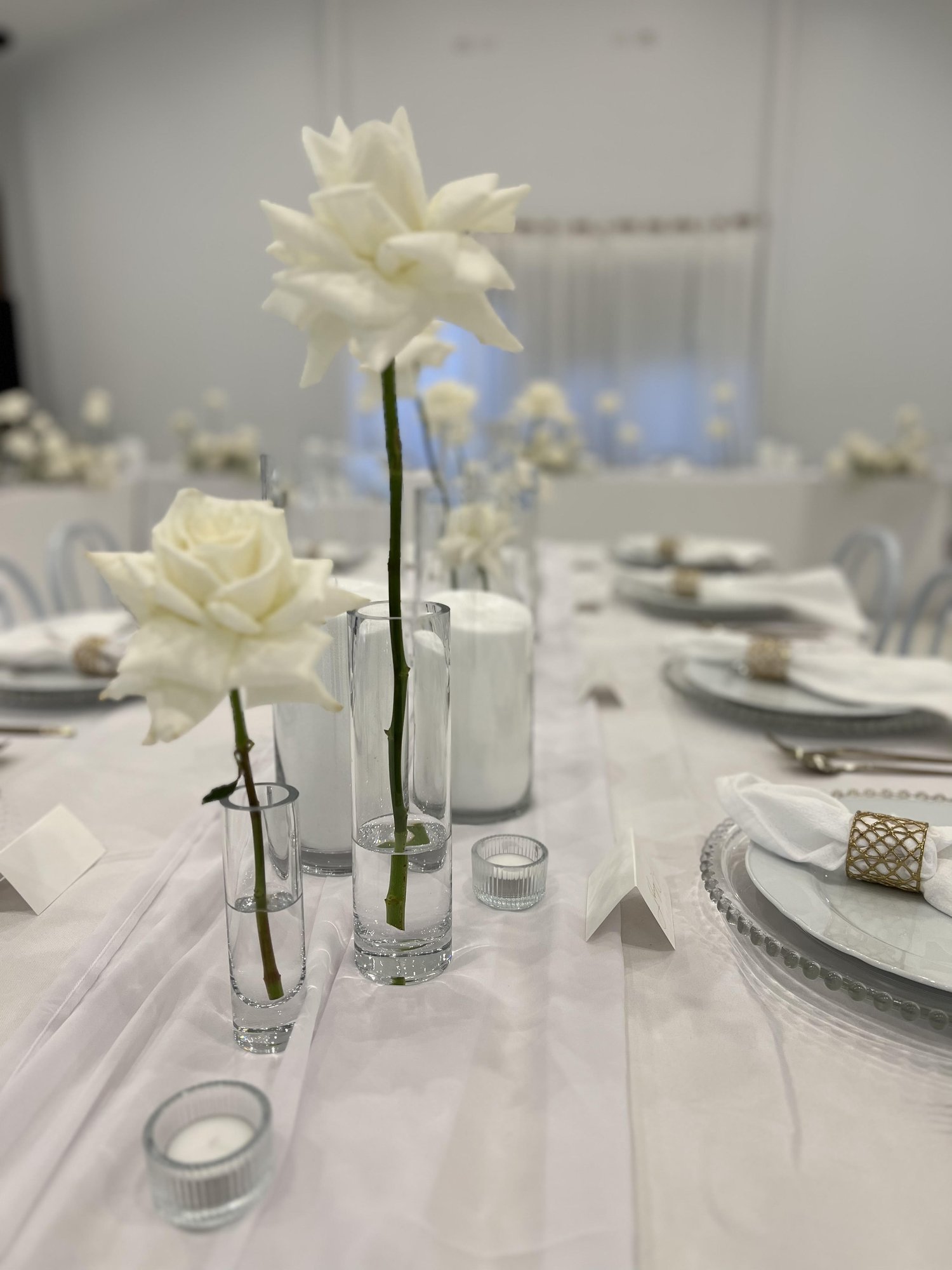 Granule (White Powder) Candles in Vase - Set of 3 — Gold Coast Pop Up  Weddings
