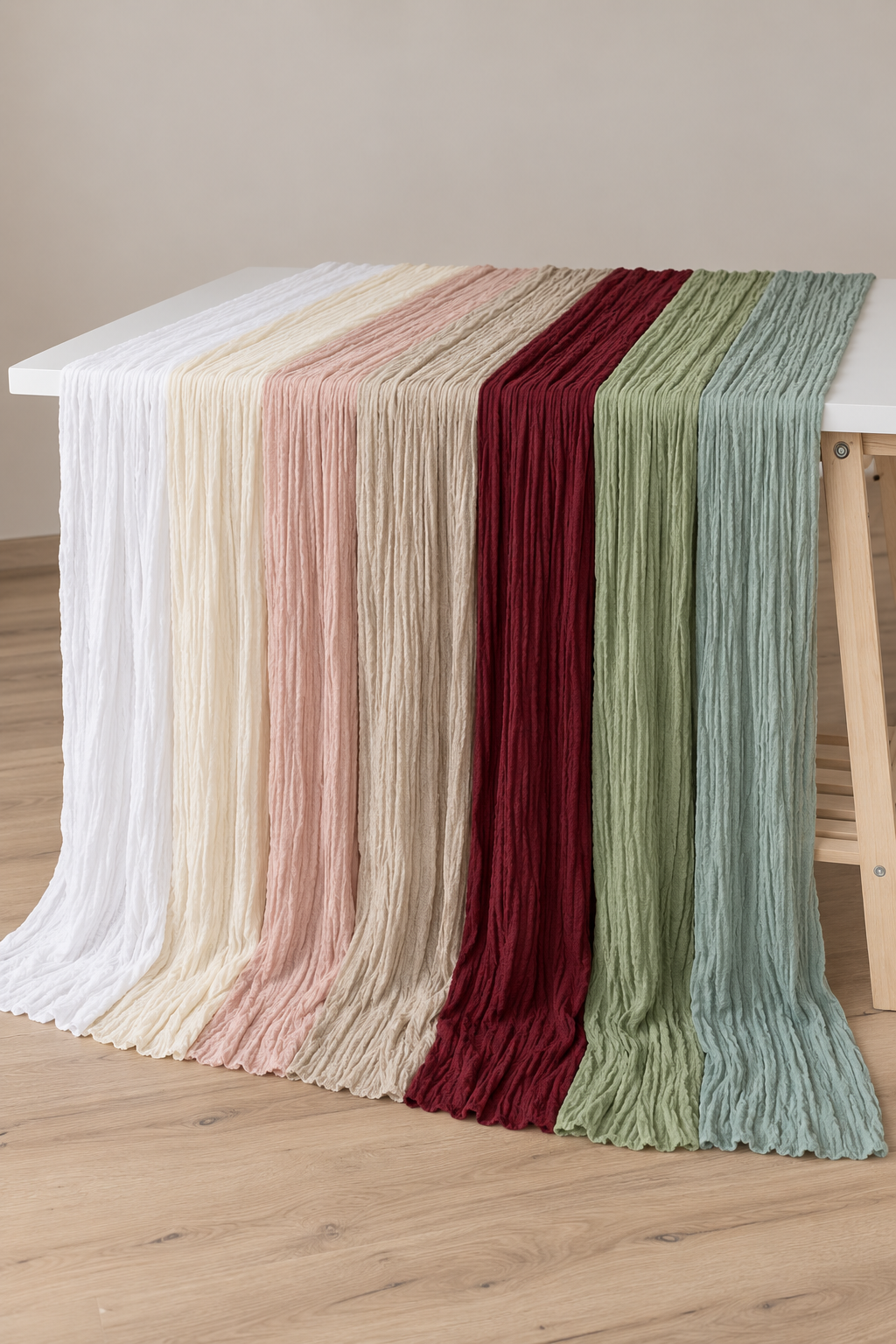 Gauze table runner hire.png