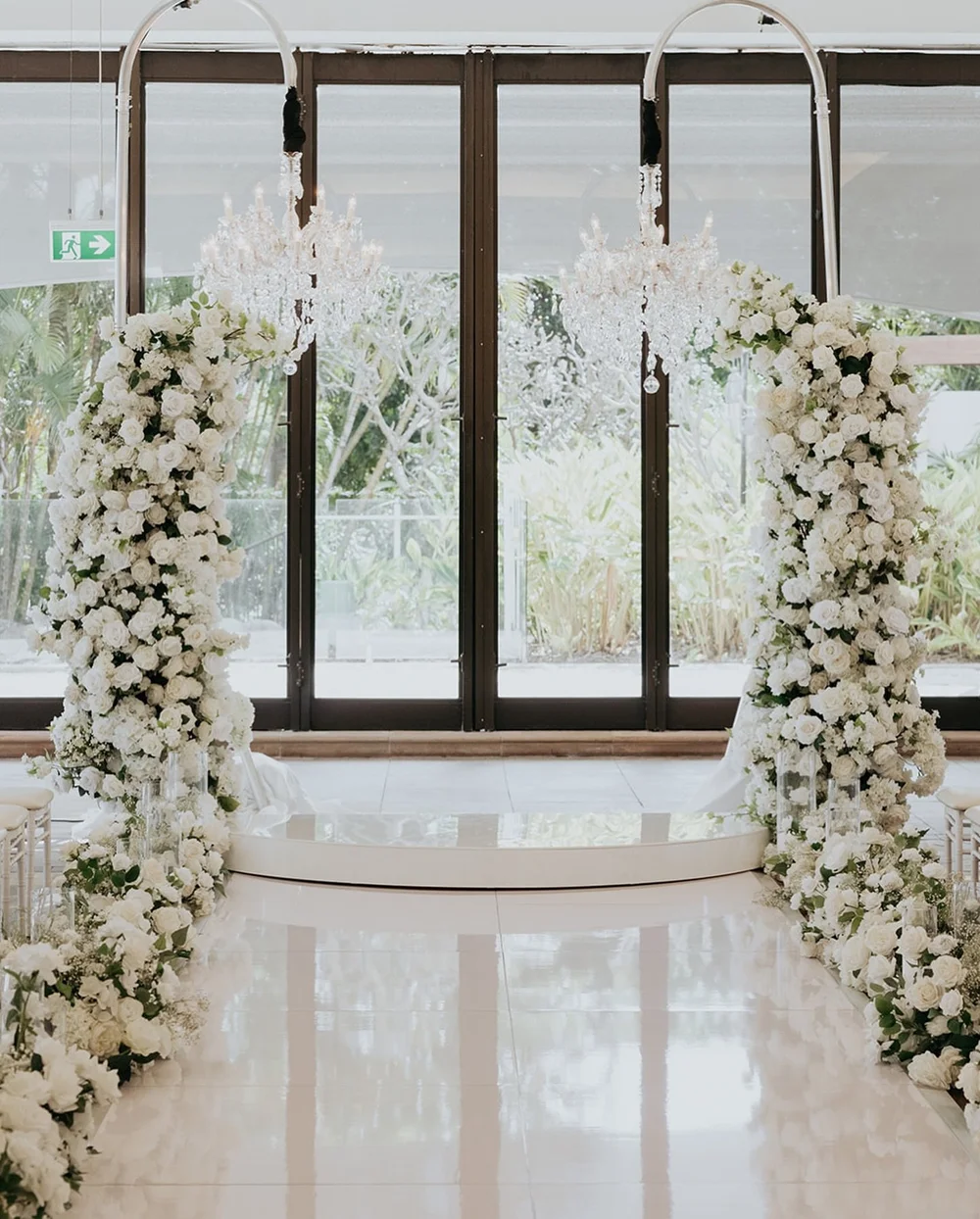 Dual Flower Arch White Floral — Gold Coast Pop Up Weddings