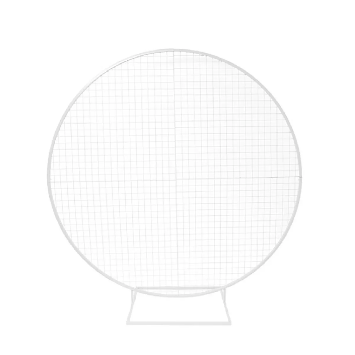White Circular Mesh Arbour