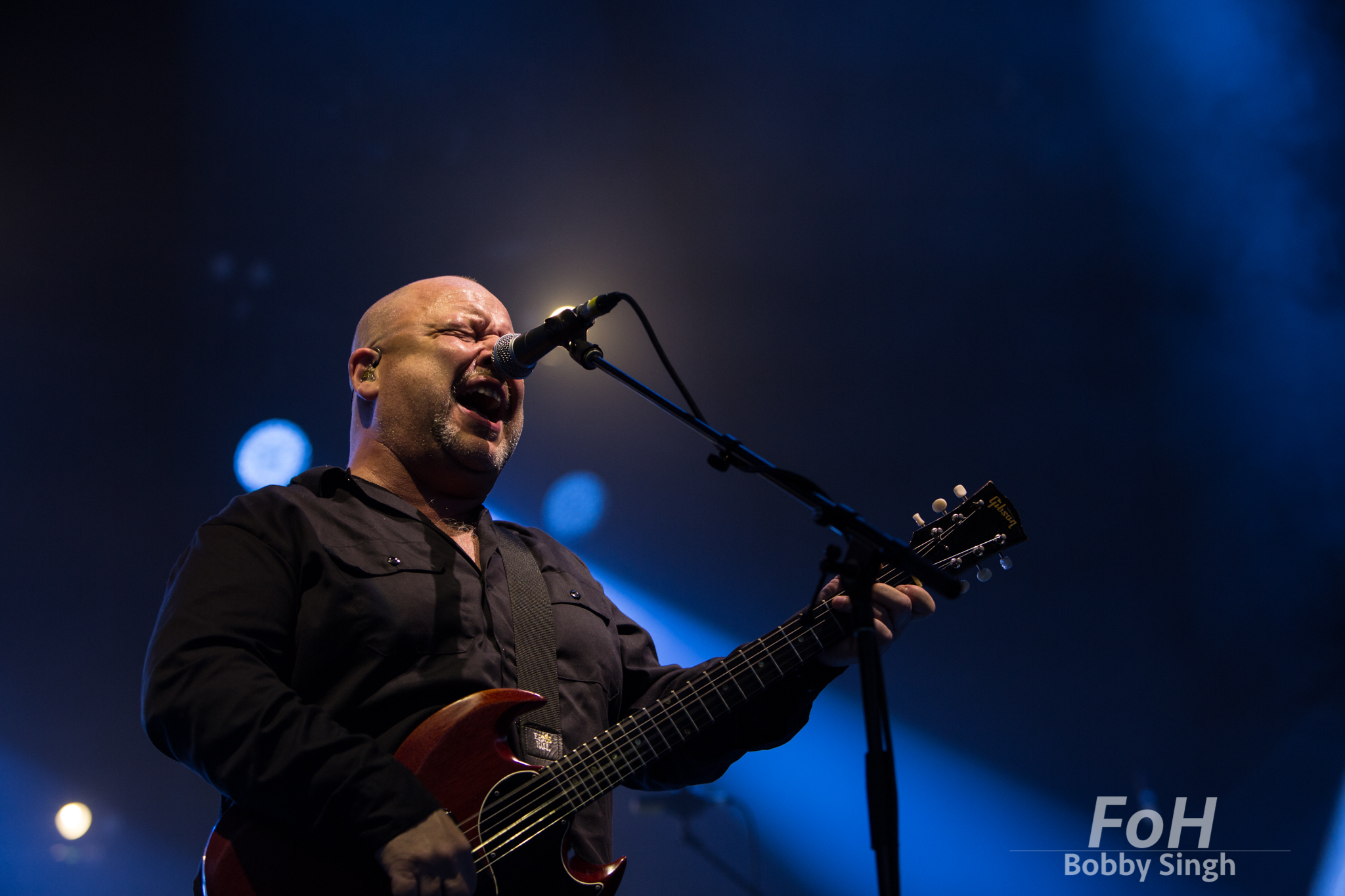  Toronto, CANADA. 14th July, 2018. Frank Black of Pixies performing at Budweiser Stage in Toronto 