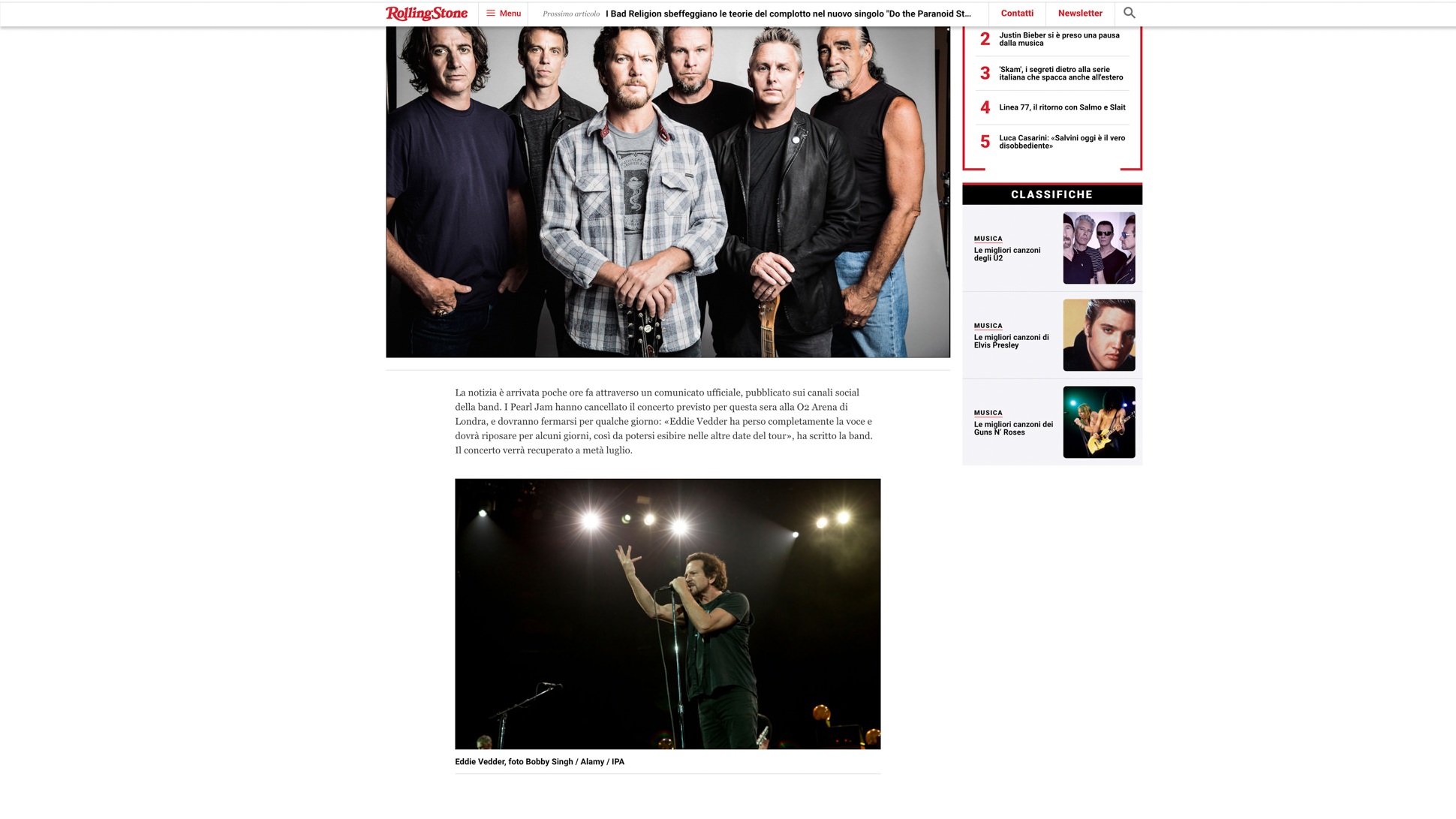 "Pearl Jam". Rolling Stone Italy. 06.19.2018