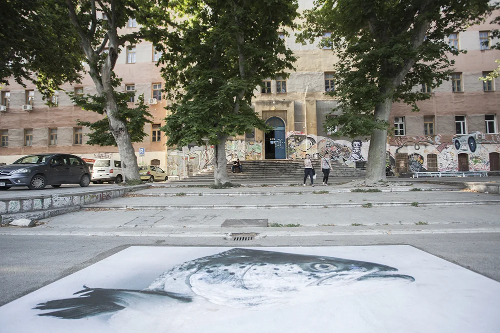 Public intervention @ Cultural Center Rojc, Pula, Croatia