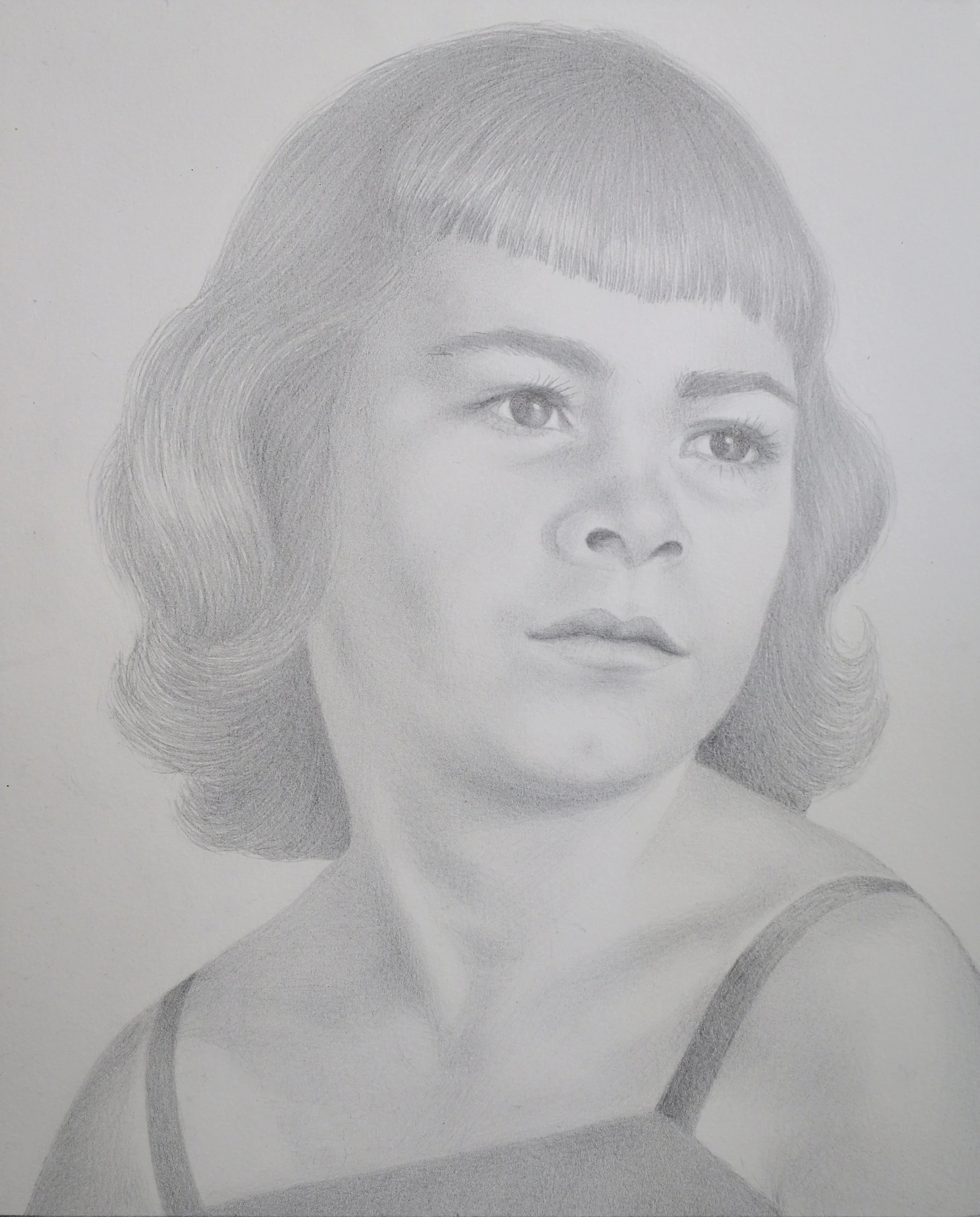  8 × 10 inches, silverpoint on Strathmore 400 mixed media board 