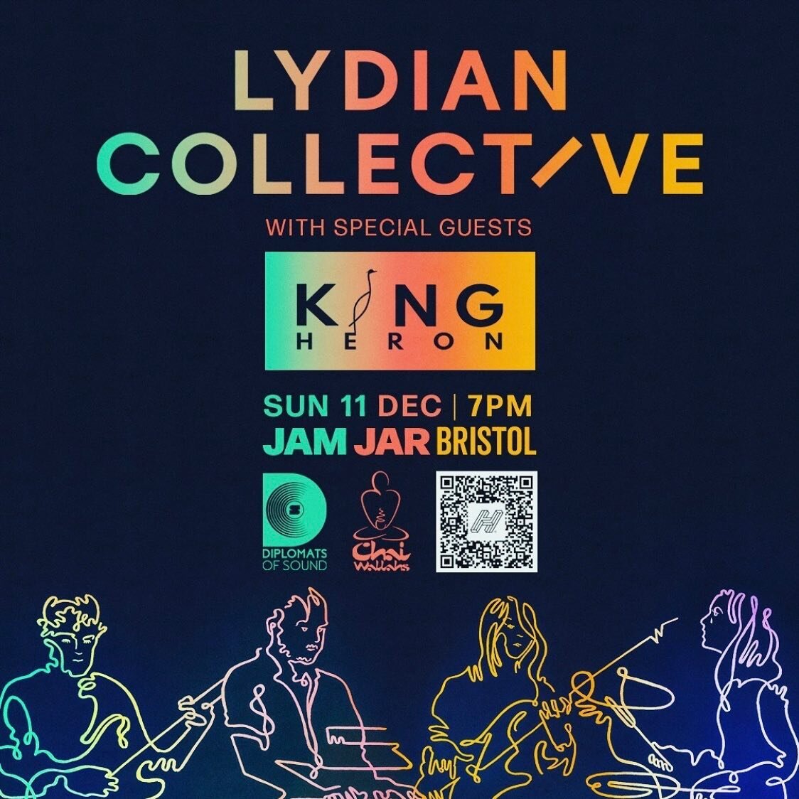 Bristol tonight at @thejamjar_bristol! Our last gig of the year as part of our album launch mini tour, with support from @kingherontrio too! More info @lydiancollective