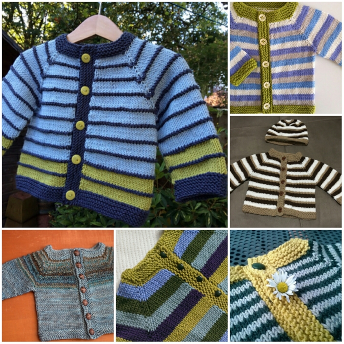 The Fuss Free Baby Cardigan by Louise Tilbrook Designs