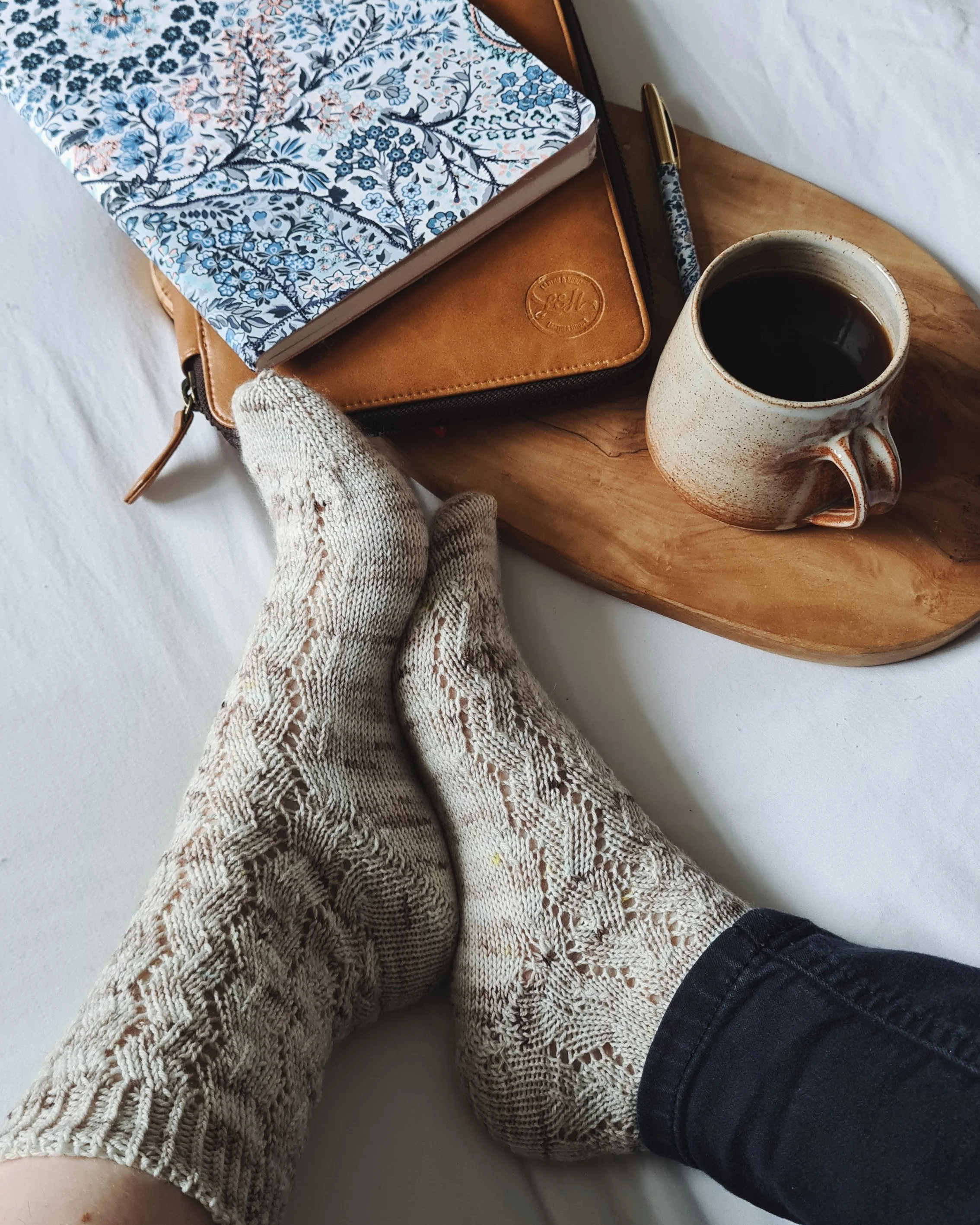 Footstep Socks in Footstep Navy by Henrik Vibskov main image 0