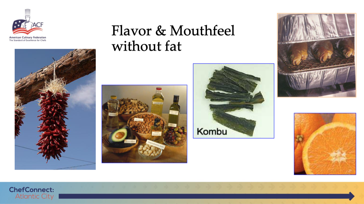 Techniques to drive flavor, but limit sodium & fat