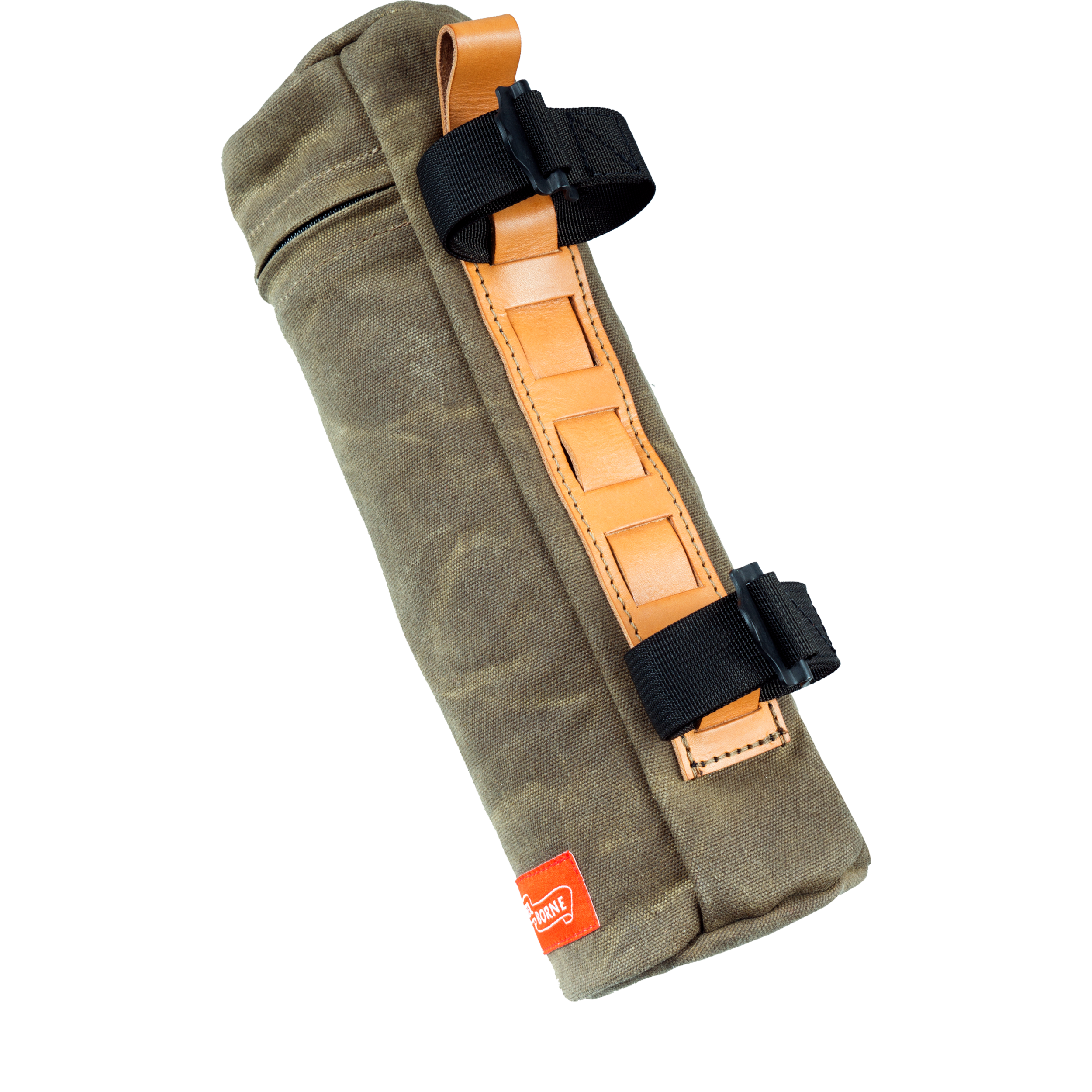 Wheelborne Waxed Canvas 12" Bottle Bag - Field Tan