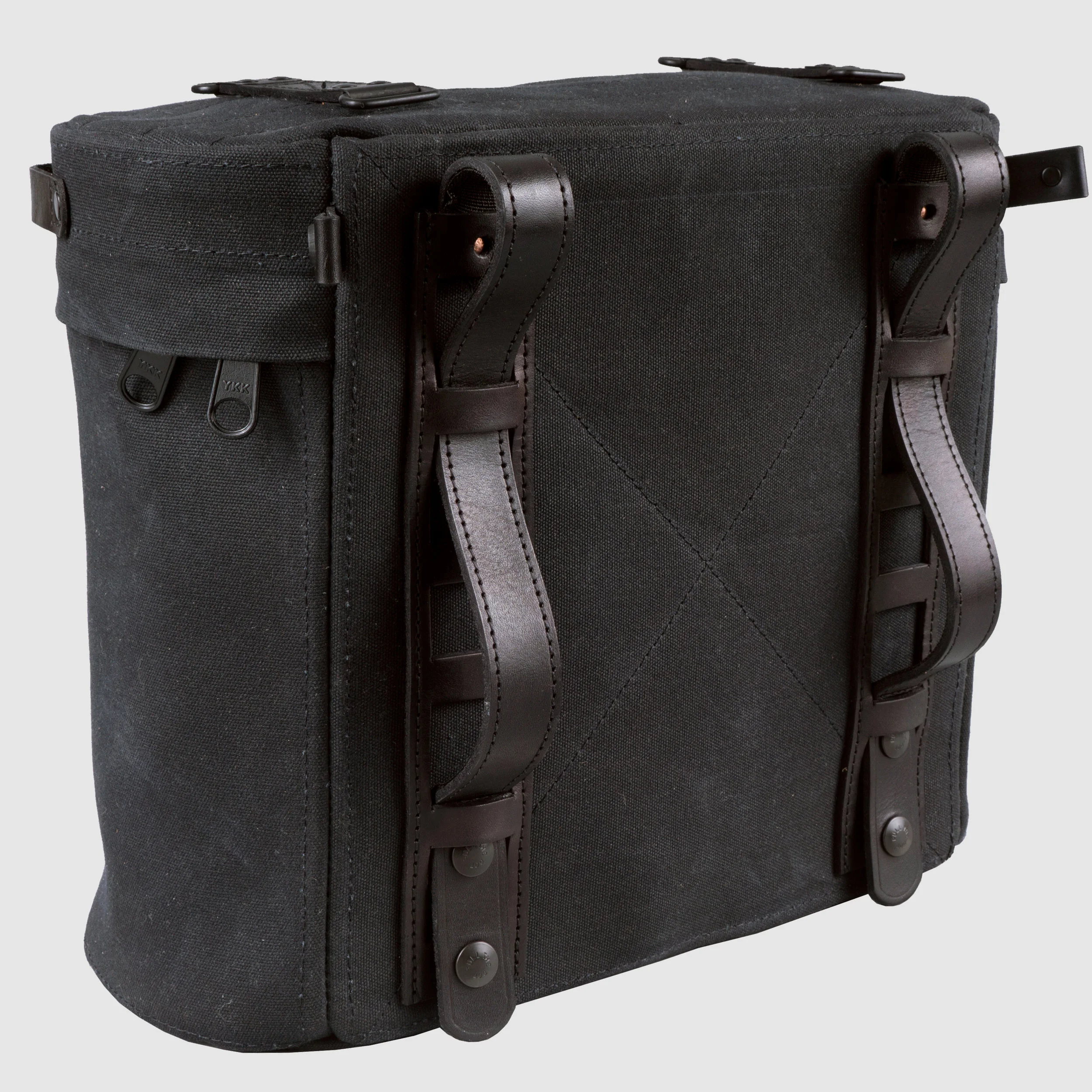 Wheelborne Waxed Canvas Saddlebag - Black