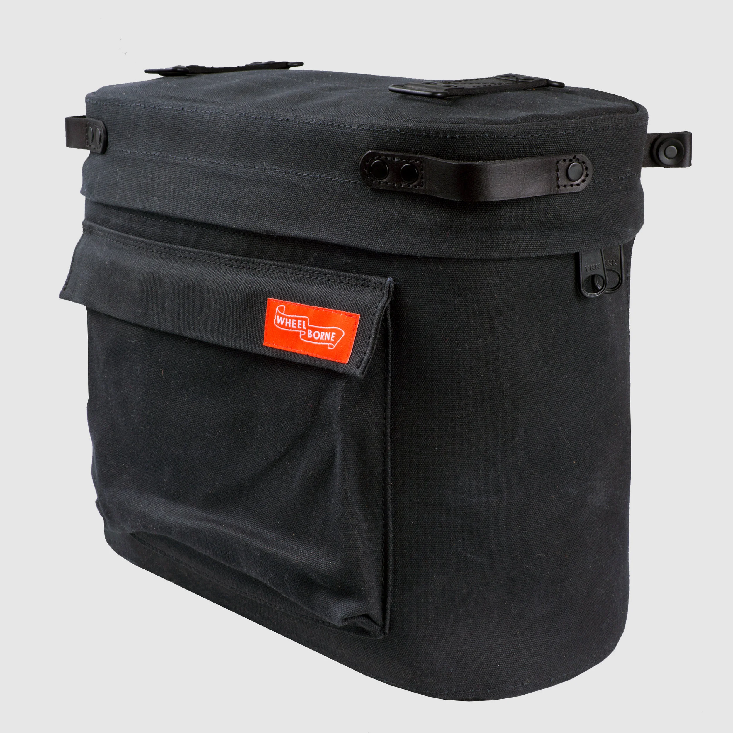 Wheelborne Waxed Canvas Saddlebag - Black