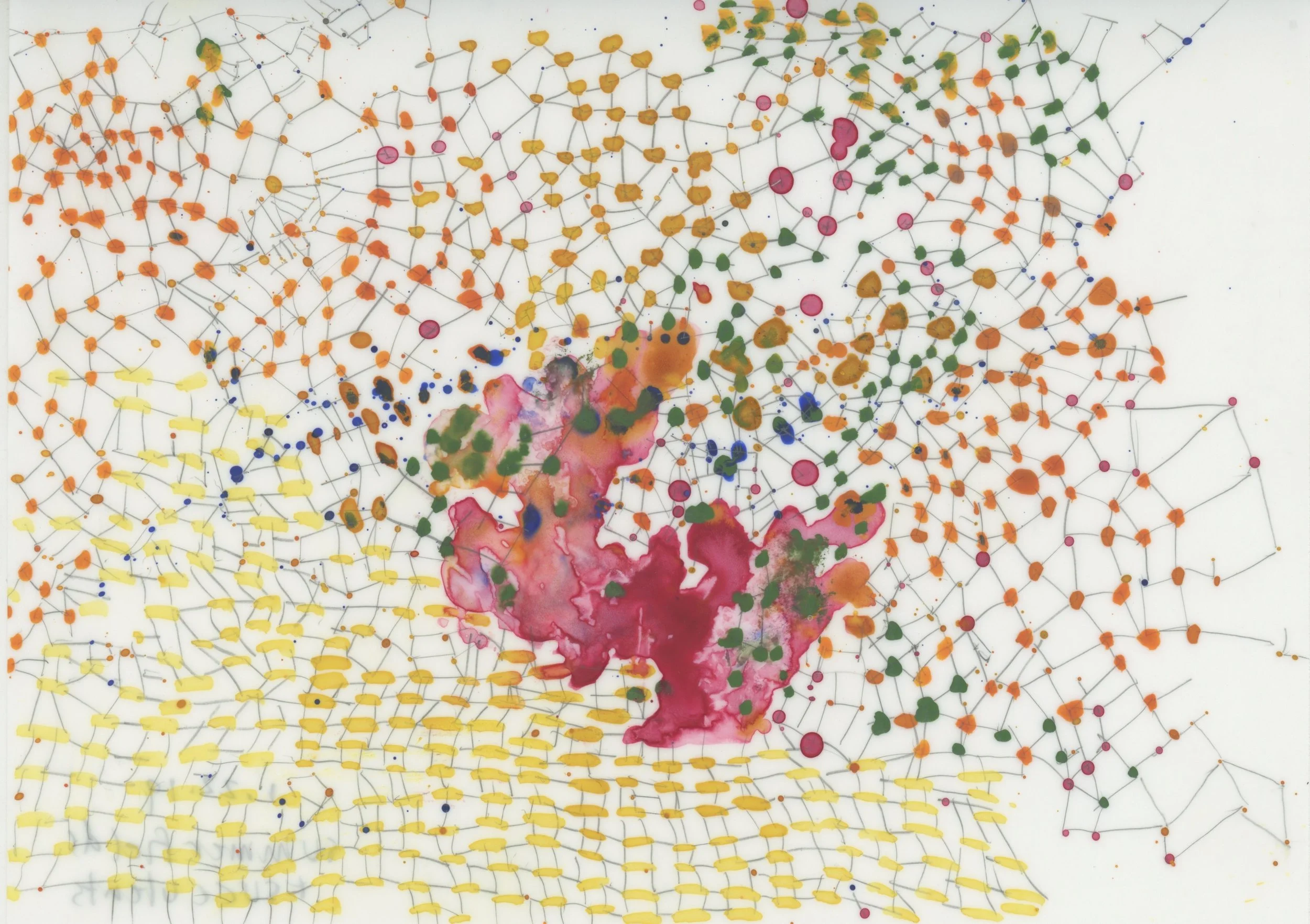 Summer Fields and Succulents 2019 watercolor and graphite 5 x 7 framed 8x 10