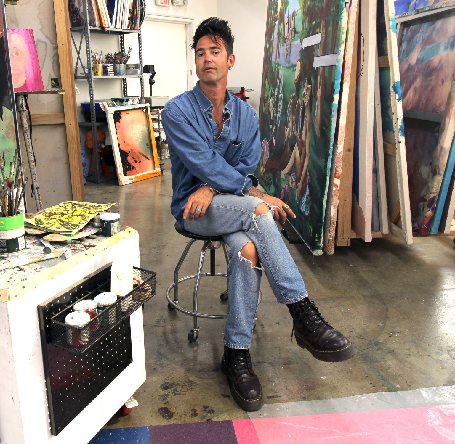 Théodore B. Boyerï in his Los Angeles studio