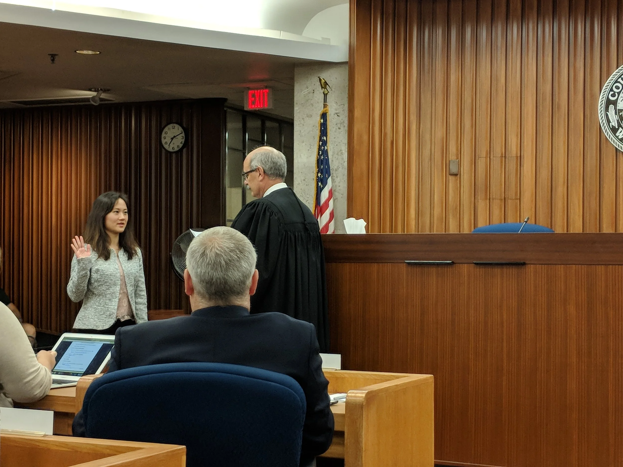 Huong Nguyen-Hilfiger is sworn in as supervisor for district 14