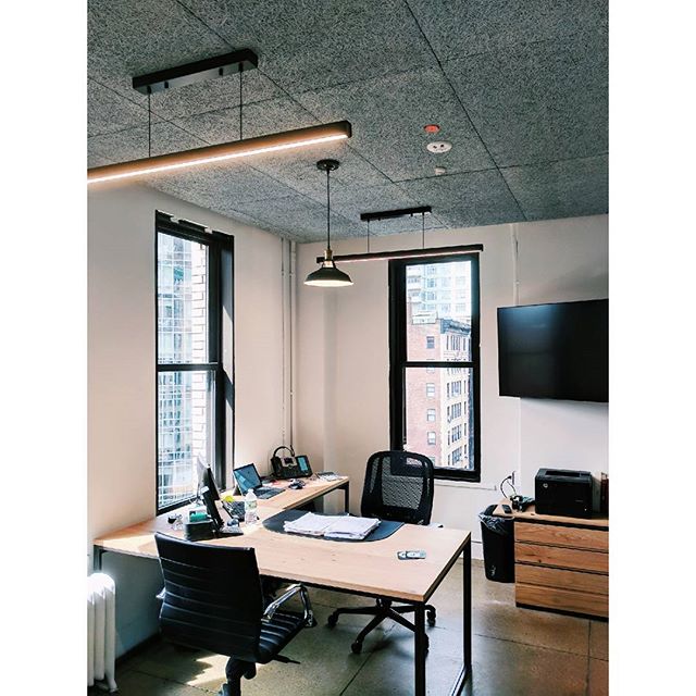 Corner views from our latest completed office project in Midtown.  #Midcentury meets cutting edge #tech. @ppi_av