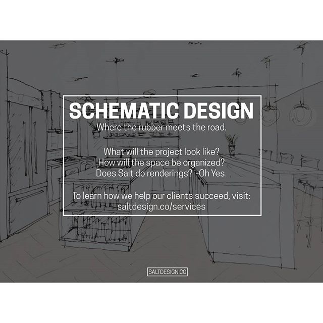 In today's #SaltySeries we look at the early design phase of any project.  #SchematicDesign.
.
In conversations we're often asked to explain our role as the architect and whether we take on various parts of a project's scope. People are often surpris