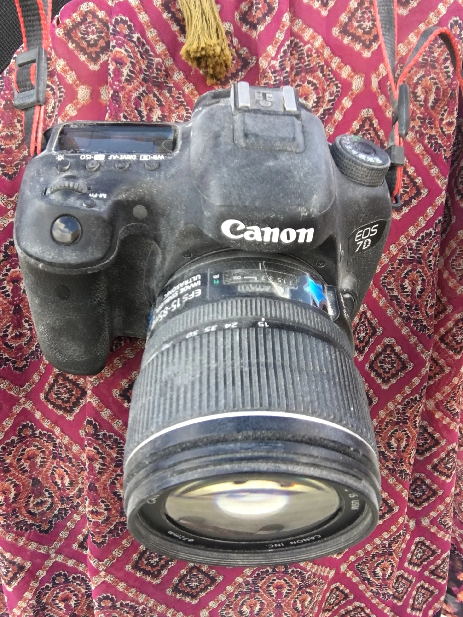 The camera gear gets a little dusty out there