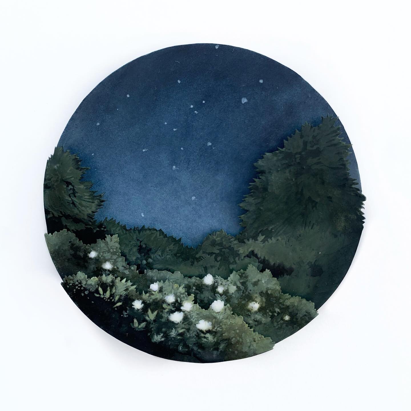 One of my pieces from a recent showcase at @antlerpdx 🌌

Portal 3
watercolor on layers on hand-cut paper on panel, sealed with encaustic
4&rdquo; diameter x 1.125&rdquo; deep