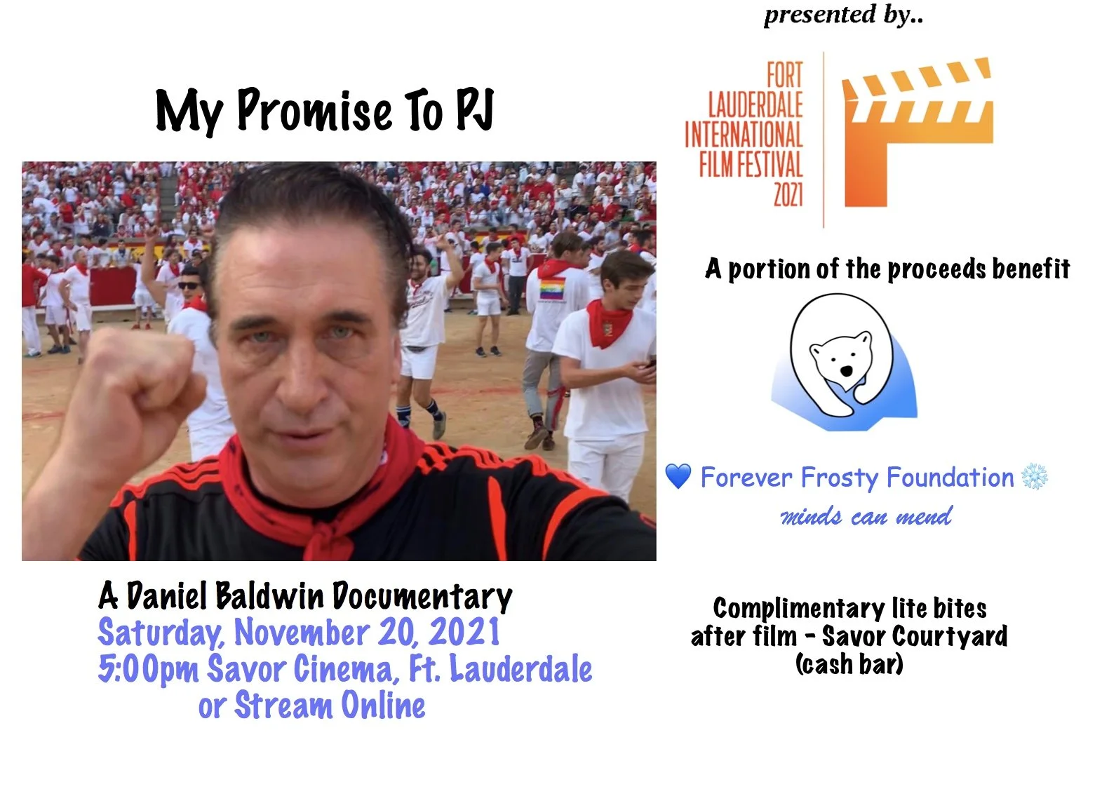 Daniel Baldwin documentary  to benefit Forever Frosty