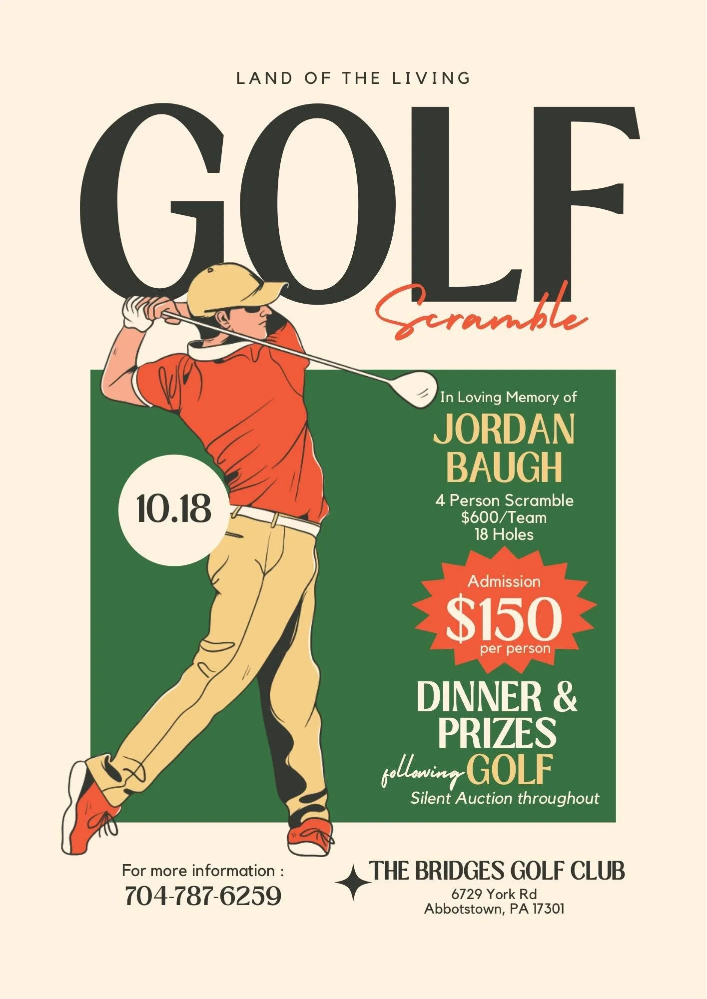 Golf Scramble in memory of Jordan Baugh