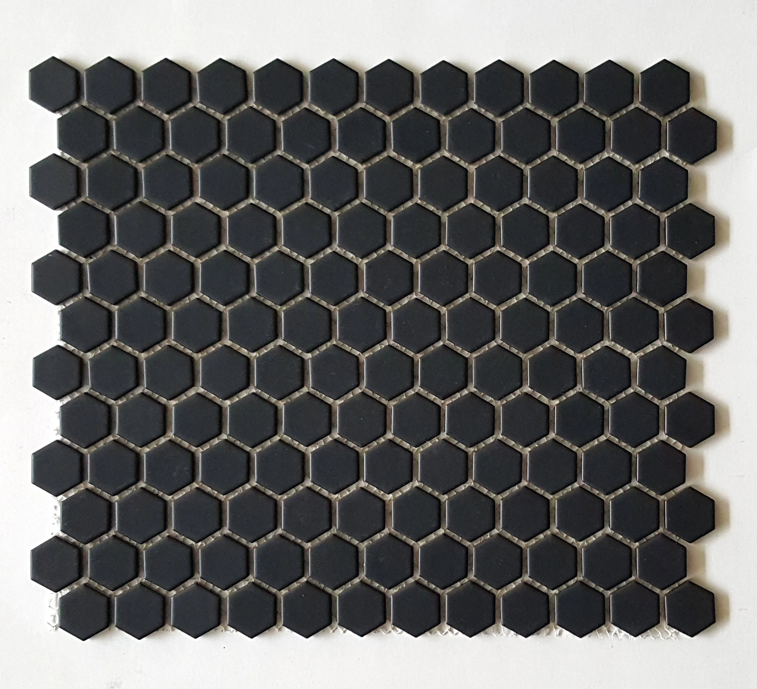 HEX 1022 - 1" Matte Black Hexagon 20 PC/CTN ( 21.8 SF); 54 CTN/PLT