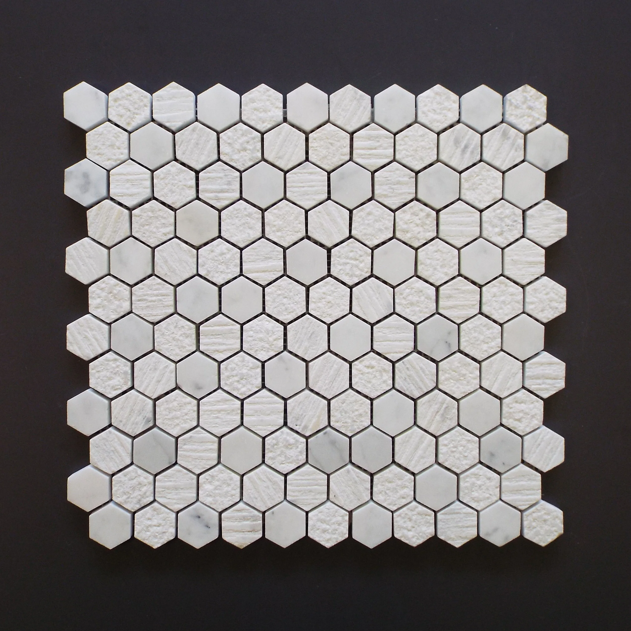 ASPERO CARHEX1 - 1" HEXAGON CARRARA 5 PC/CTN (4.34 SF); 90 CTN/PLT